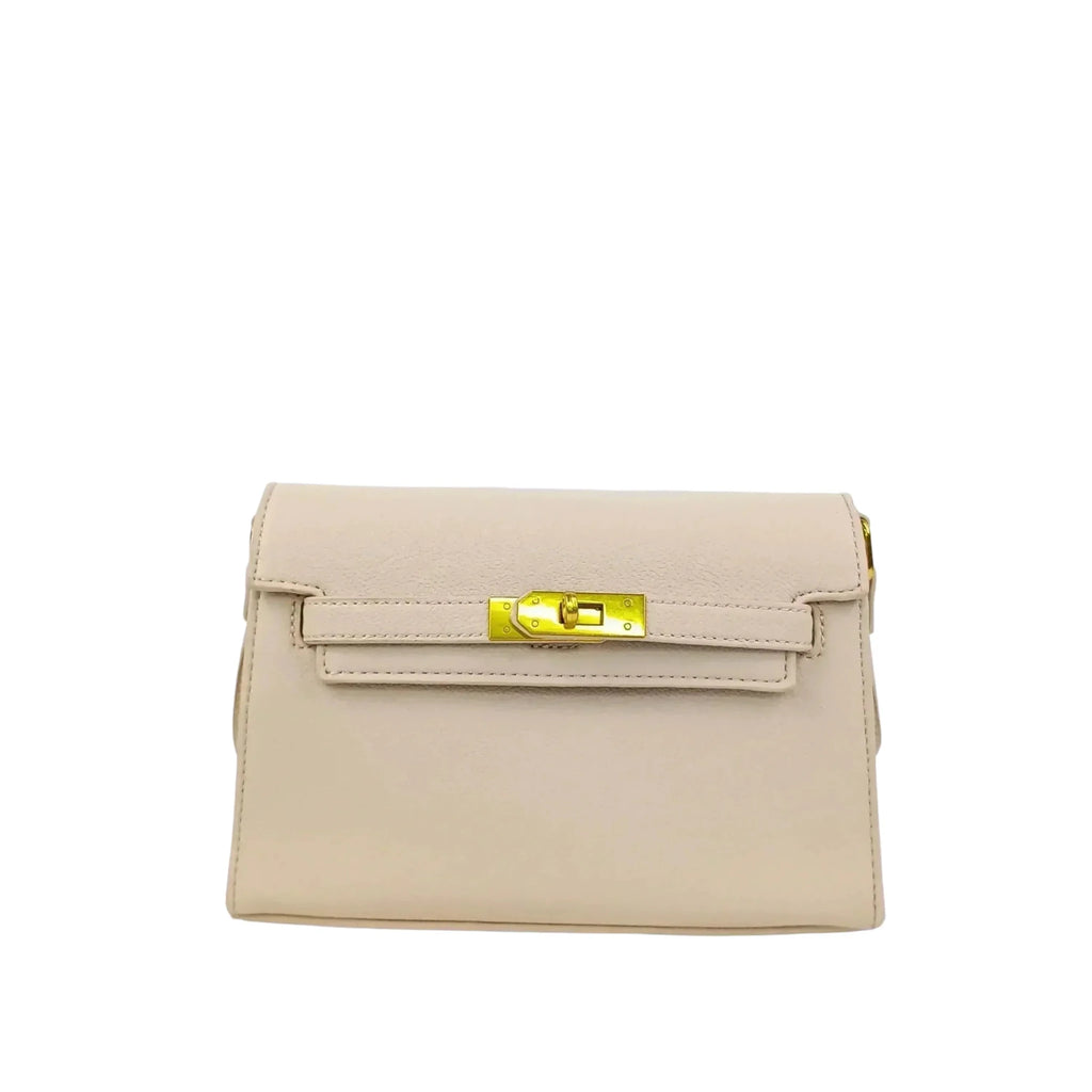 Enrico Coveri Borsa a Tracolla in Ecopelle con Lucchetto Oro - Stile Donna Bags