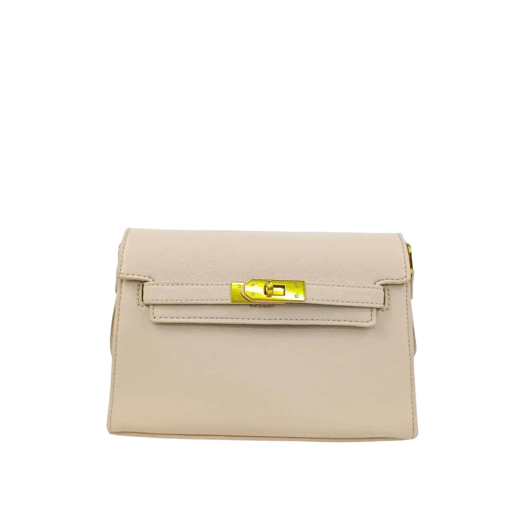 Enrico Coveri Borsa a Tracolla in Ecopelle con Lucchetto Oro - Stile Donna Bags