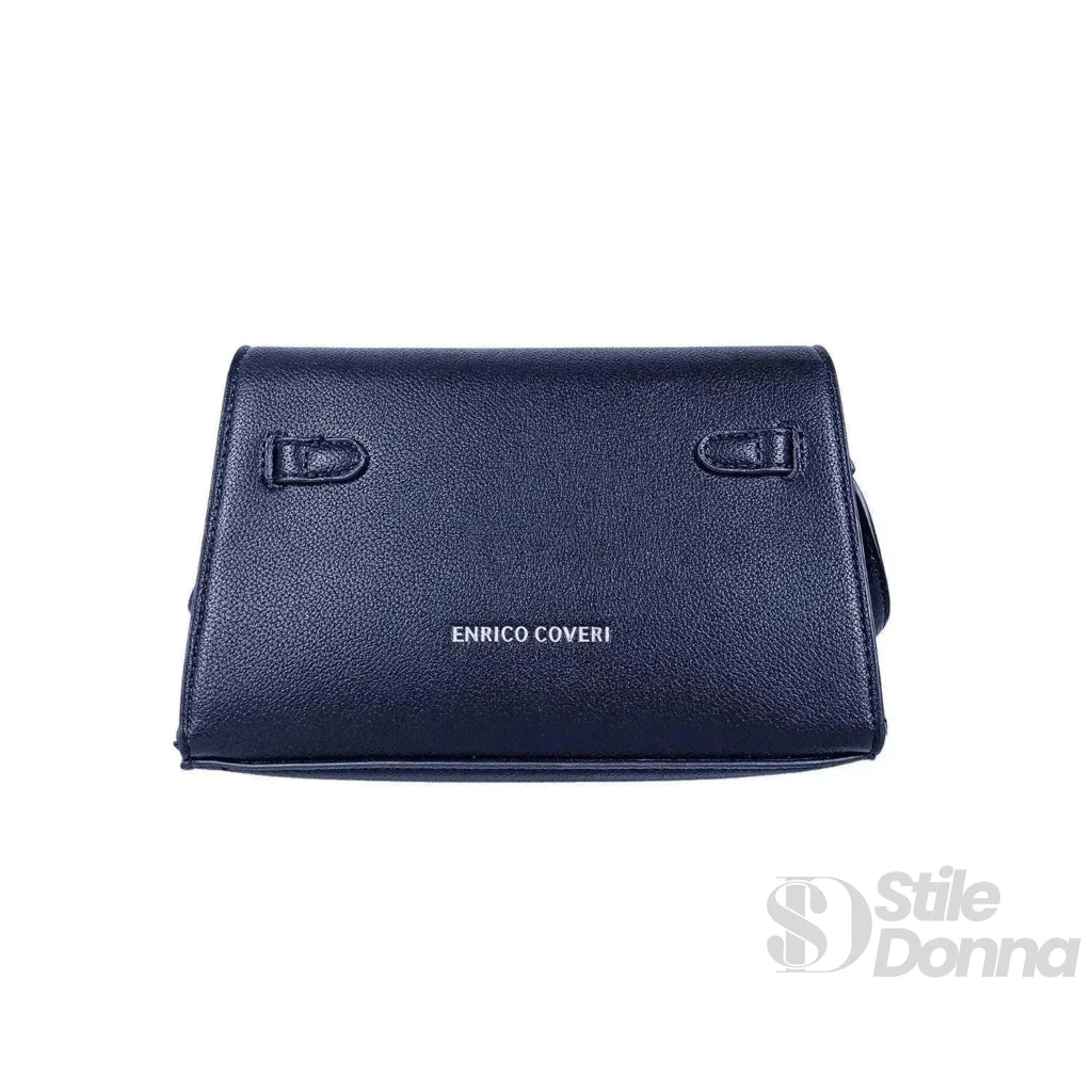 Enrico Coveri Borsa a Tracolla in Ecopelle con Lucchetto Oro - Stile Donna Bags