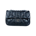 Enrico Coveri Borsa in Ecopelle con Tracolla a Catena Argento - Stile Donna Bags
