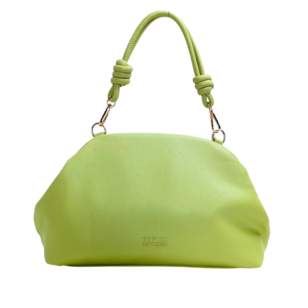 Enrico Coveri Clutch in Ecopelle Verde Lime Morbida per Cerimonie - Stile Donna Bags
