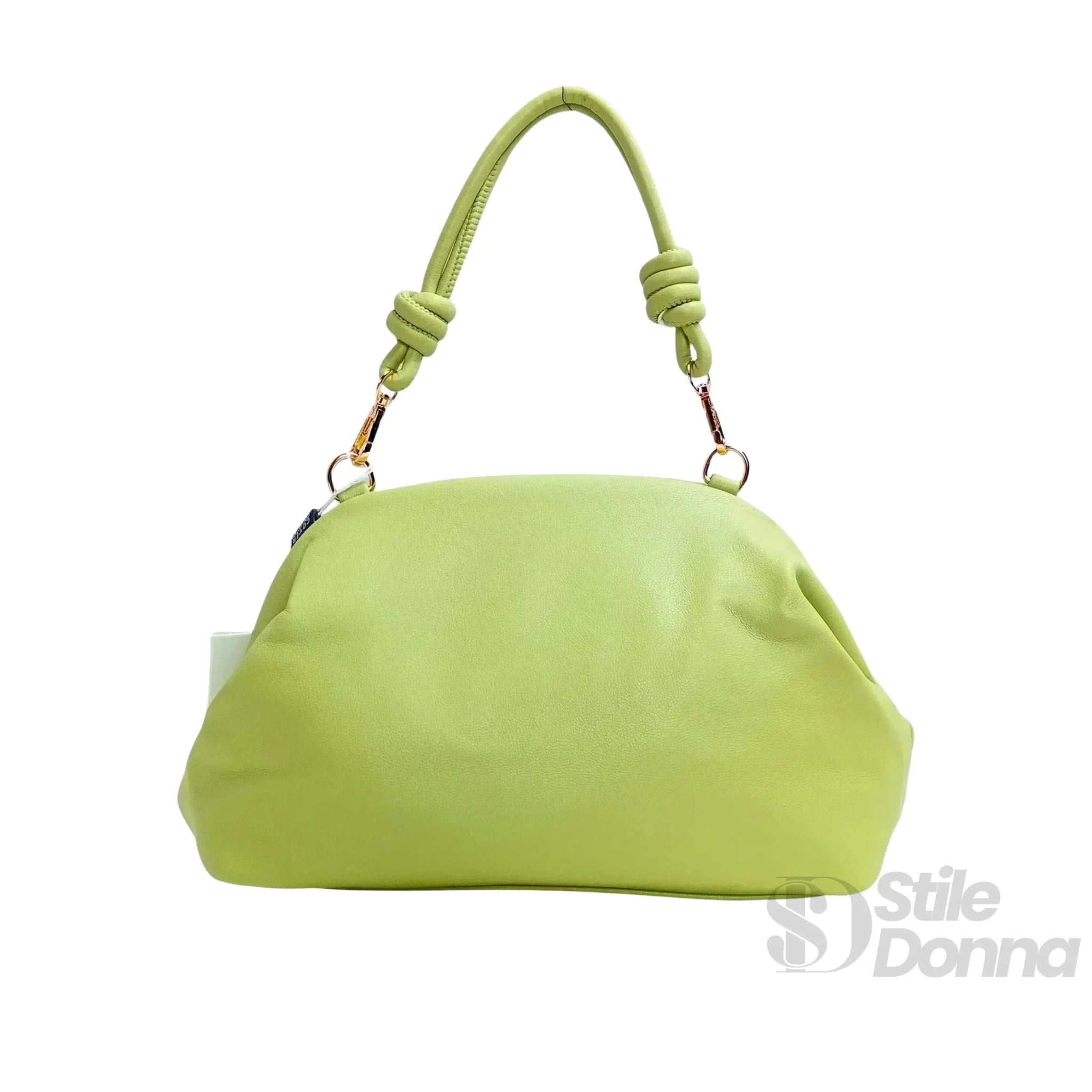 Enrico Coveri Clutch in Ecopelle Verde Lime Morbida per Cerimonie - Stile Donna Bags