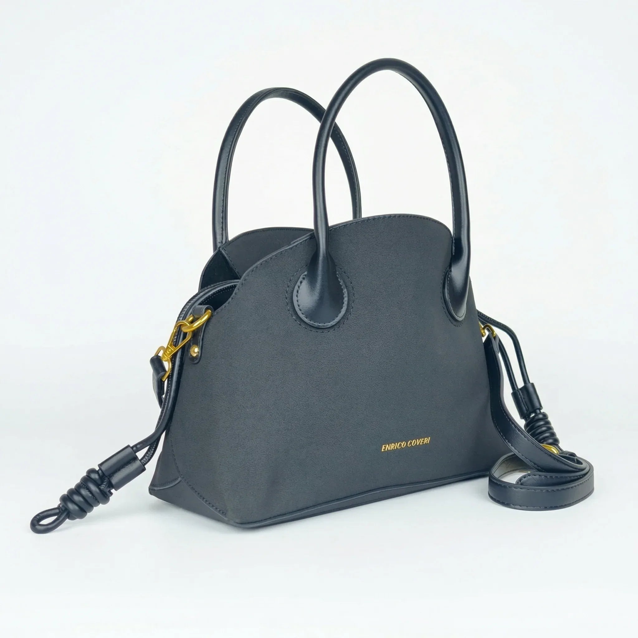 Enrico Coveri Set Borse in Ecopelle Effetto Suede - Stile Donna Bags