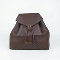 Enrico Coveri Zaino in Ecopelle Marrone con Finiture Dorate - Stile Donna Bags