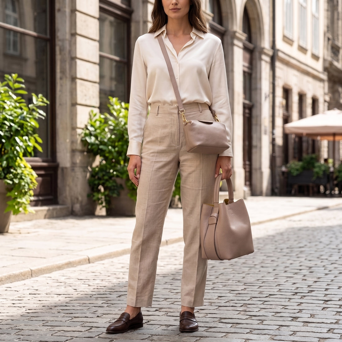 Stile Donna Bags – kbelíková kabelka z pravé kůže