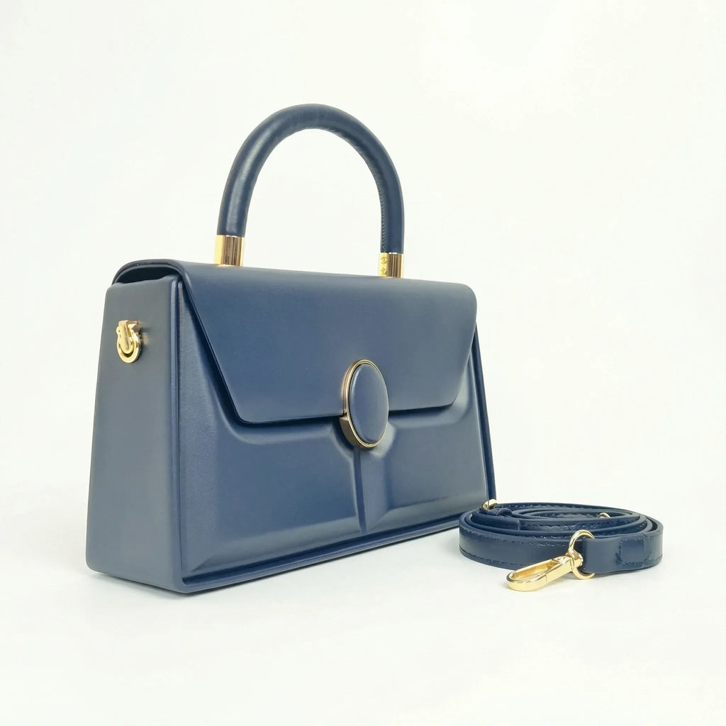 Herisson Firenze Borsa Strutturata Classica in Ecopelle con Hardware Oro - Stile Donna Bags