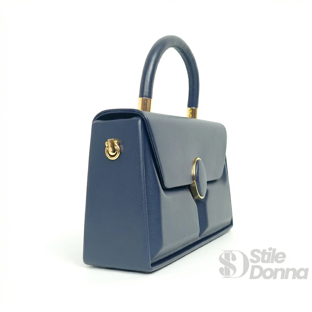 Herisson Firenze Borsa Strutturata Classica in Ecopelle con Hardware Oro - Stile Donna Bags