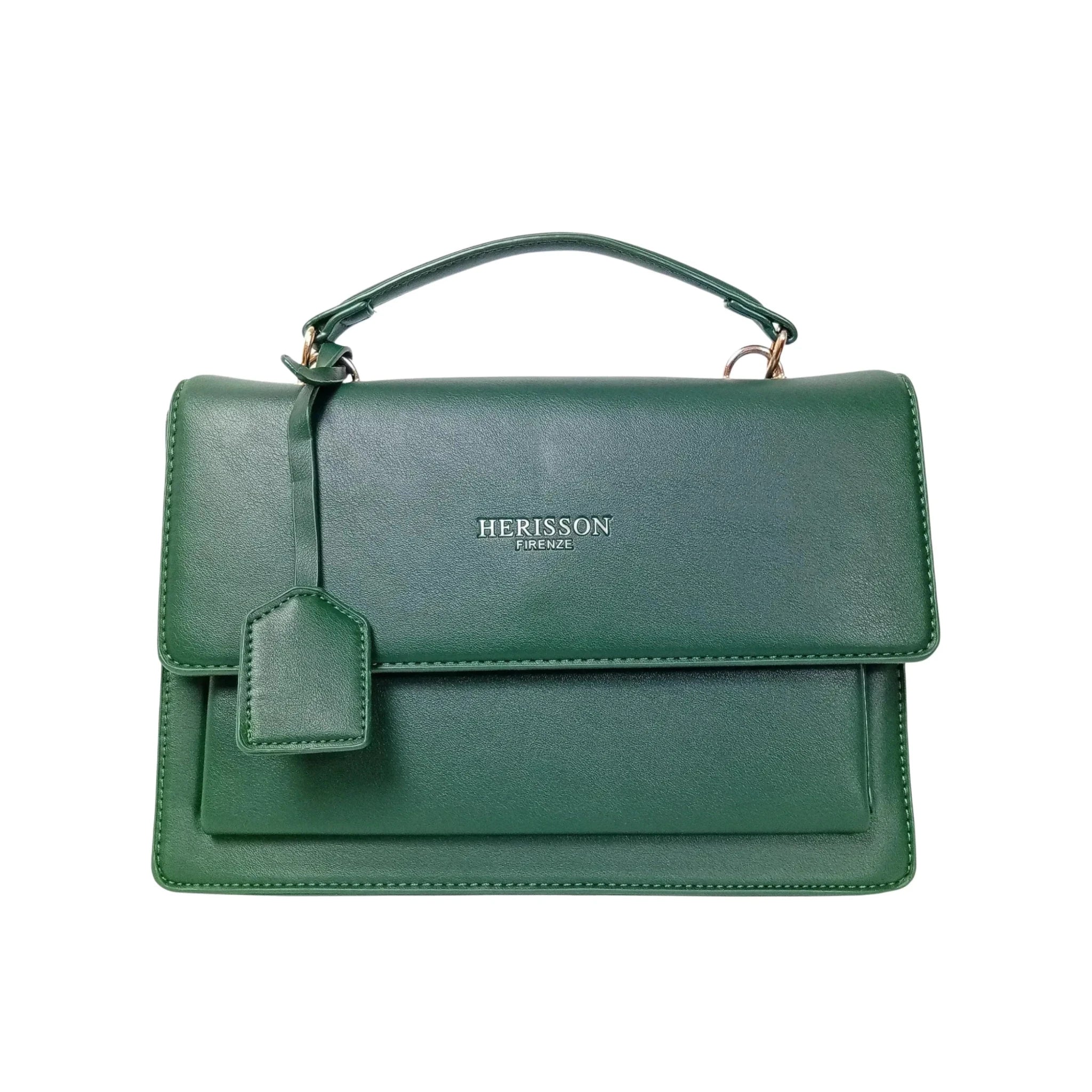 Herisson Firenze Borsa in Pelle Vegana con Dettagli Dorati - Stile Donna Bags
