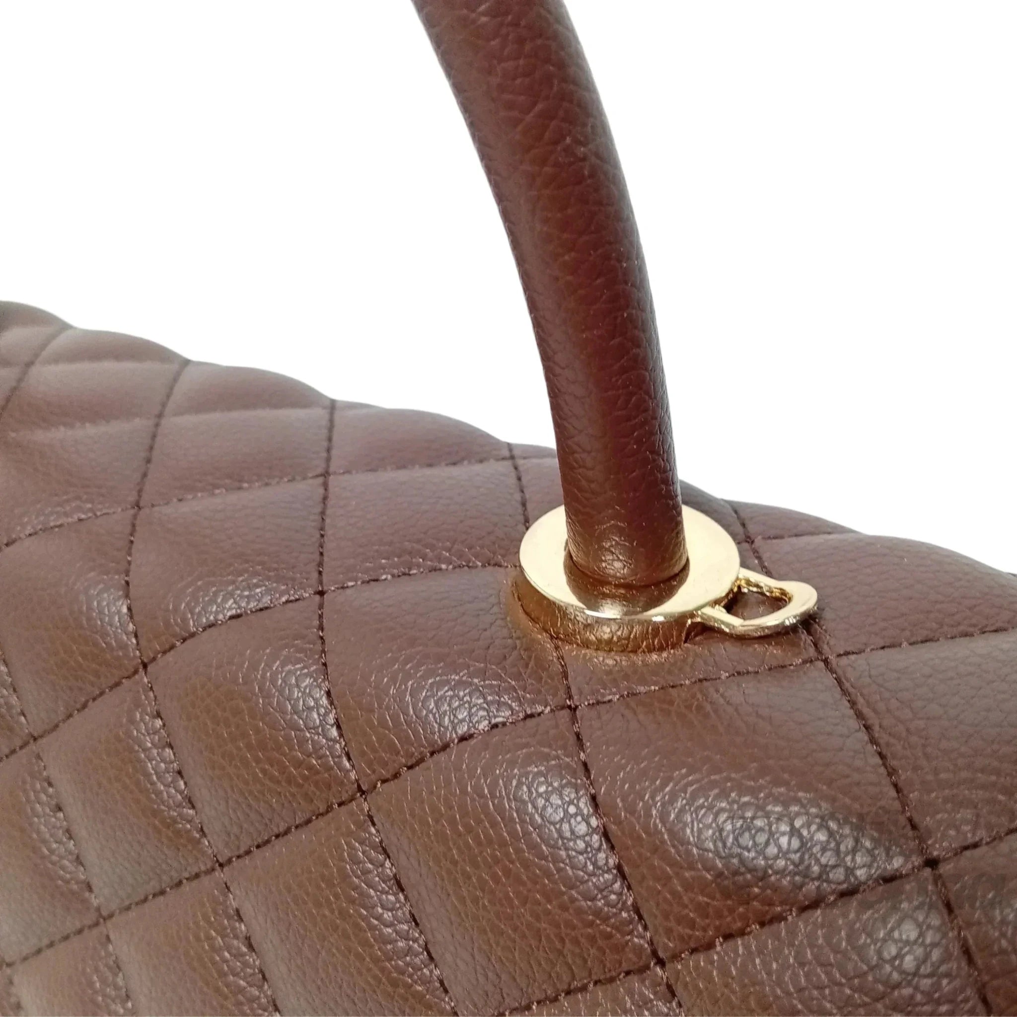 Herisson Firenze Borsa in Ecopelle con Chiusura a Quadrifoglio e Hardware Oro - Stile Donna Bags