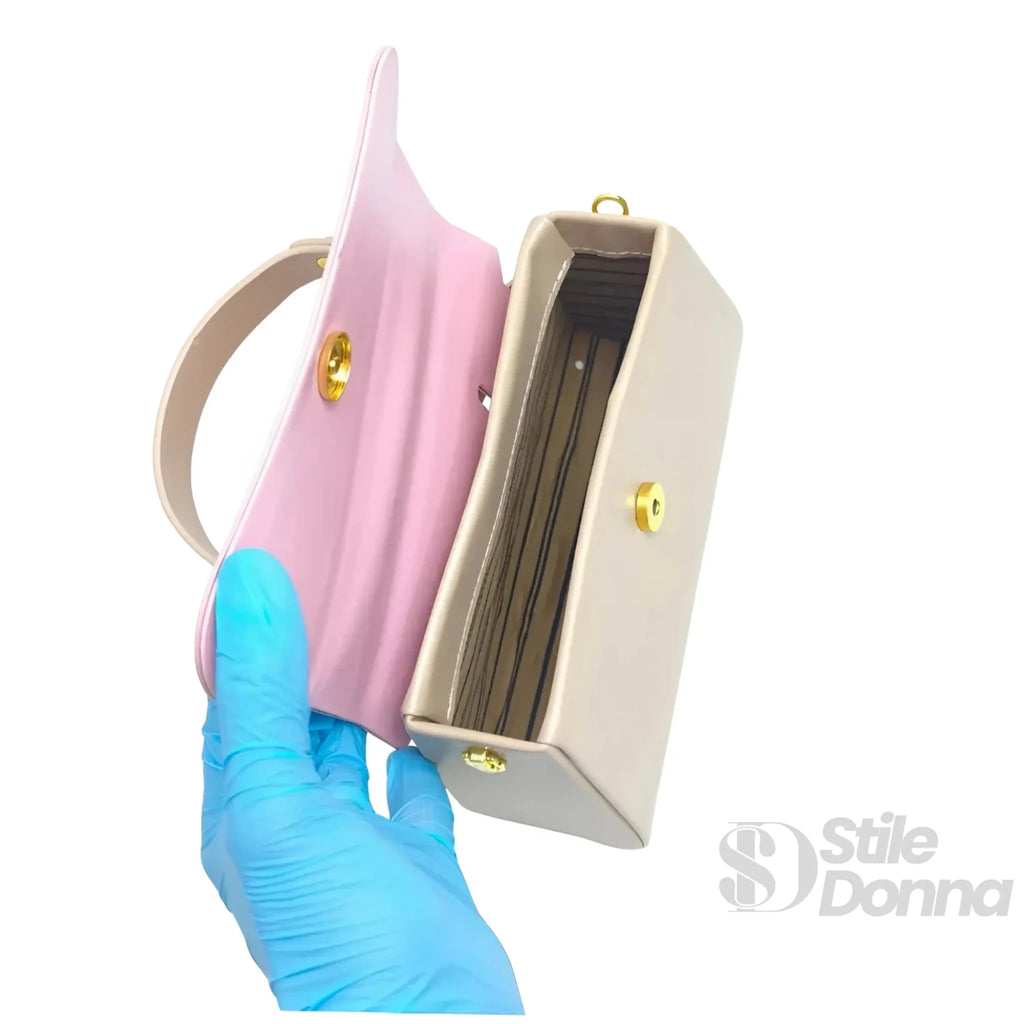 Herisson Firenze Mini Borsa Cachi e Rosa con Lucchetto Dorato - Stile Donna Bags