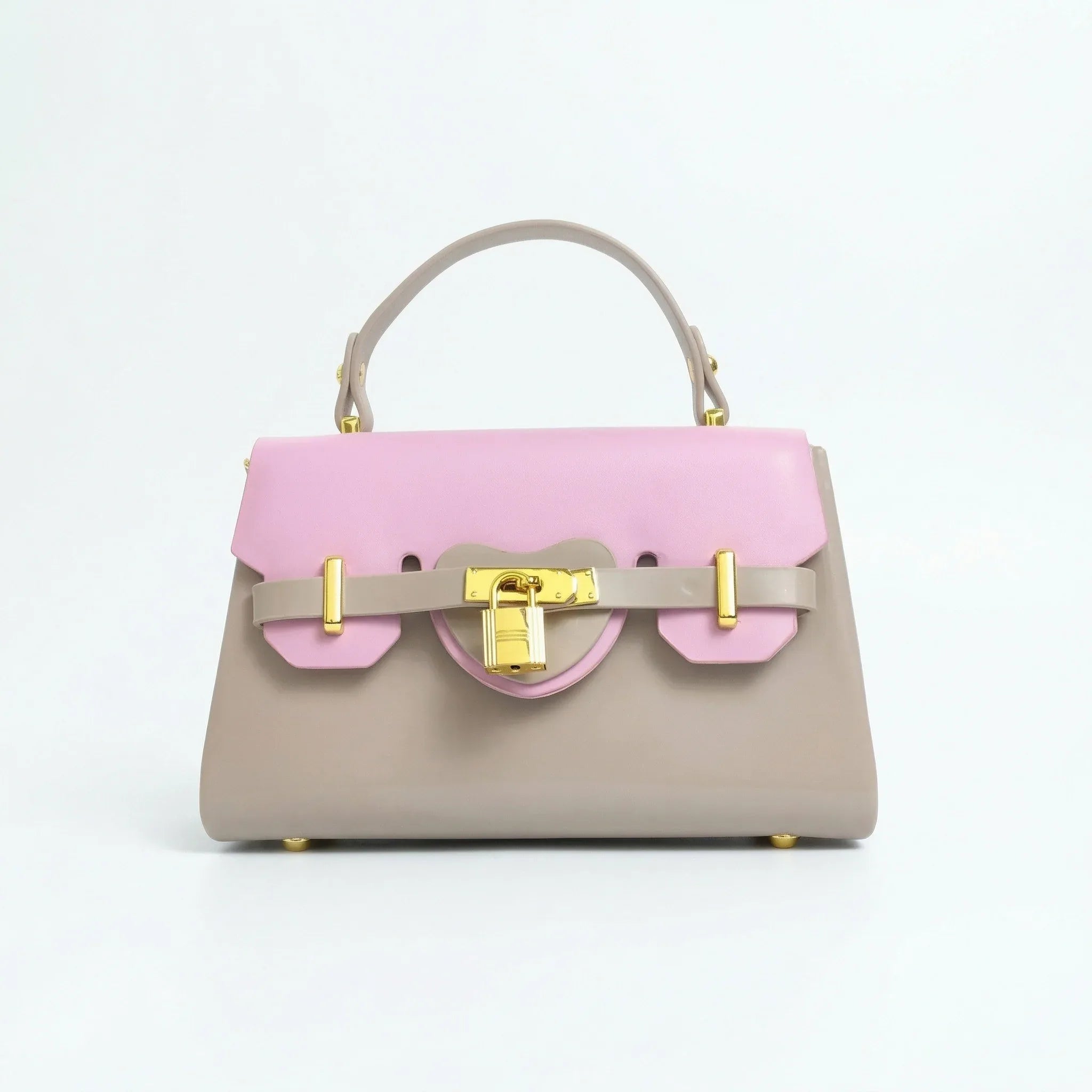 Herisson Firenze Mini Borsa Cachi e Rosa con Lucchetto Dorato - Stile Donna Bags