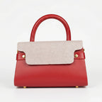 Herisson Firenze Mini Borsa Top-Handle in Ecopelle a Contrasto con Tracolla - Stile Donna Bags