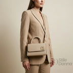Herisson Firenze Mini Satchel con Top Handle in Ecopelle e Hardware Oro - Stile Donna Bags