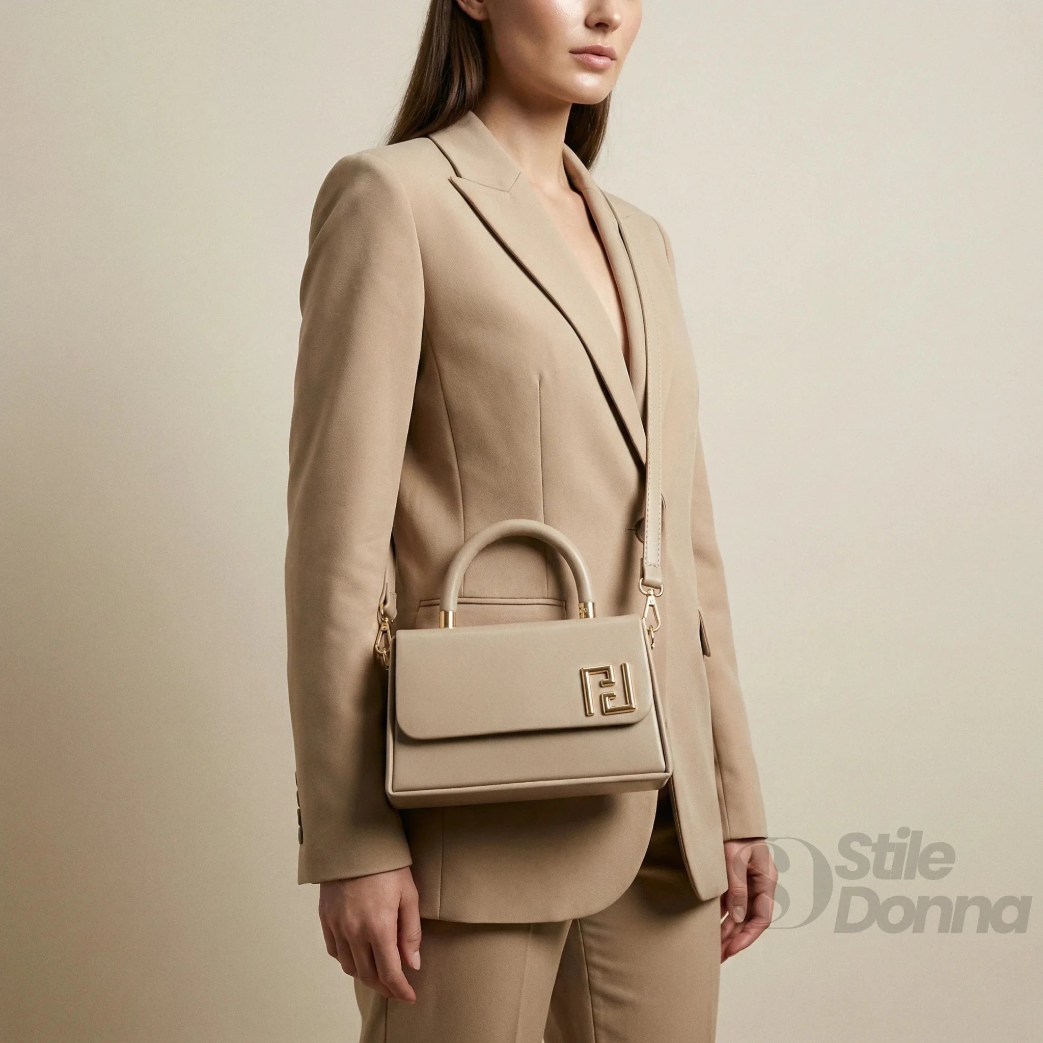 Herisson Firenze Mini Satchel con Top Handle in Ecopelle e Hardware Oro - Stile Donna Bags