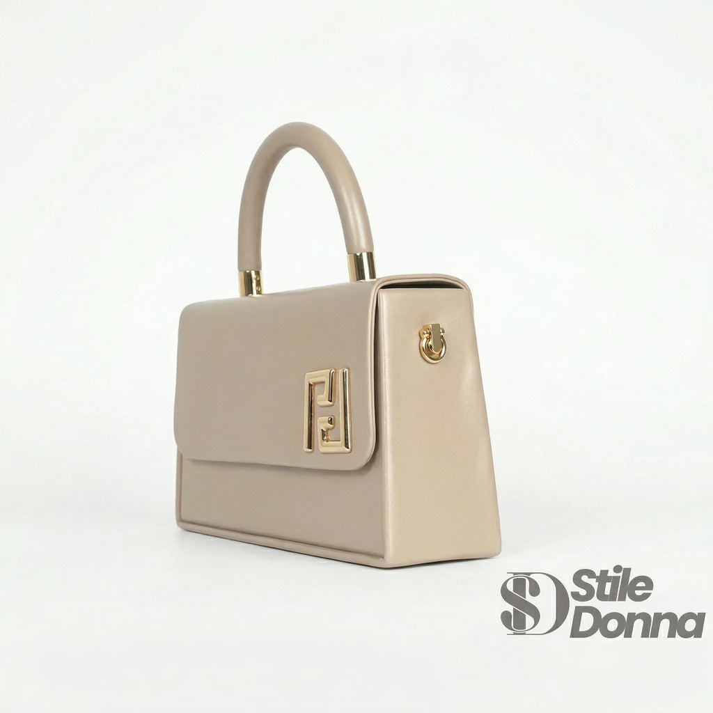 Herisson Firenze Mini Satchel con Top Handle in Ecopelle e Hardware Oro - Stile Donna Bags