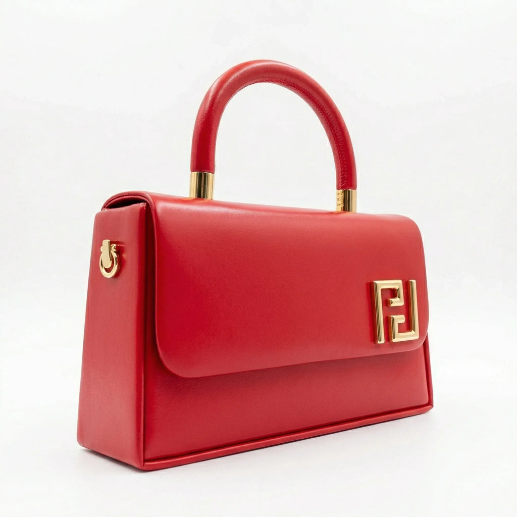 Herisson Firenze Mini Satchel con Top Handle in Ecopelle e Hardware Oro - Stile Donna Bags