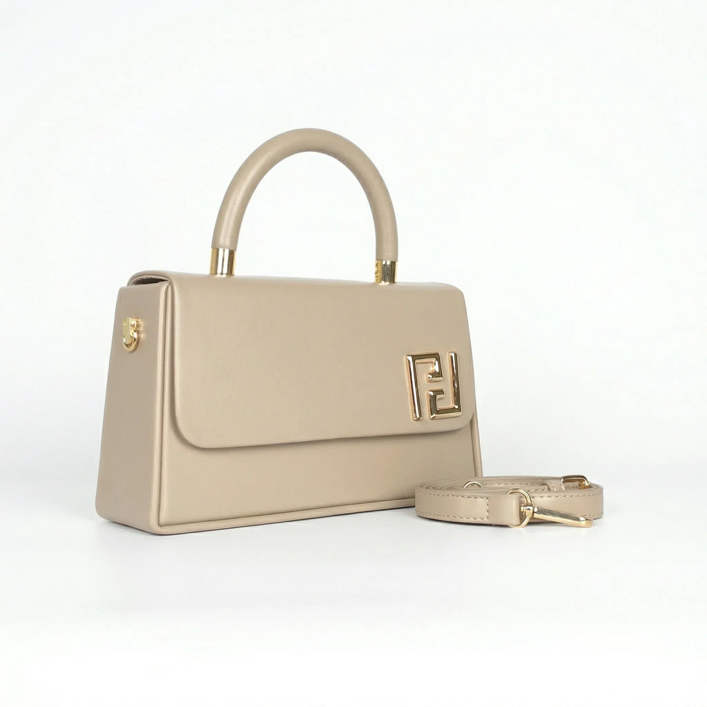 Herisson Firenze Mini Satchel con Top Handle in Ecopelle e Hardware Oro - Stile Donna Bags