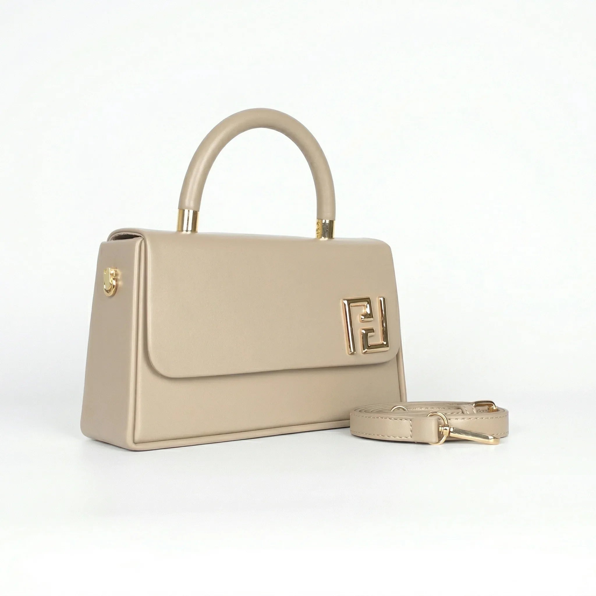Herisson Firenze Mini Satchel con Top Handle in Ecopelle e Hardware Oro - Stile Donna Bags