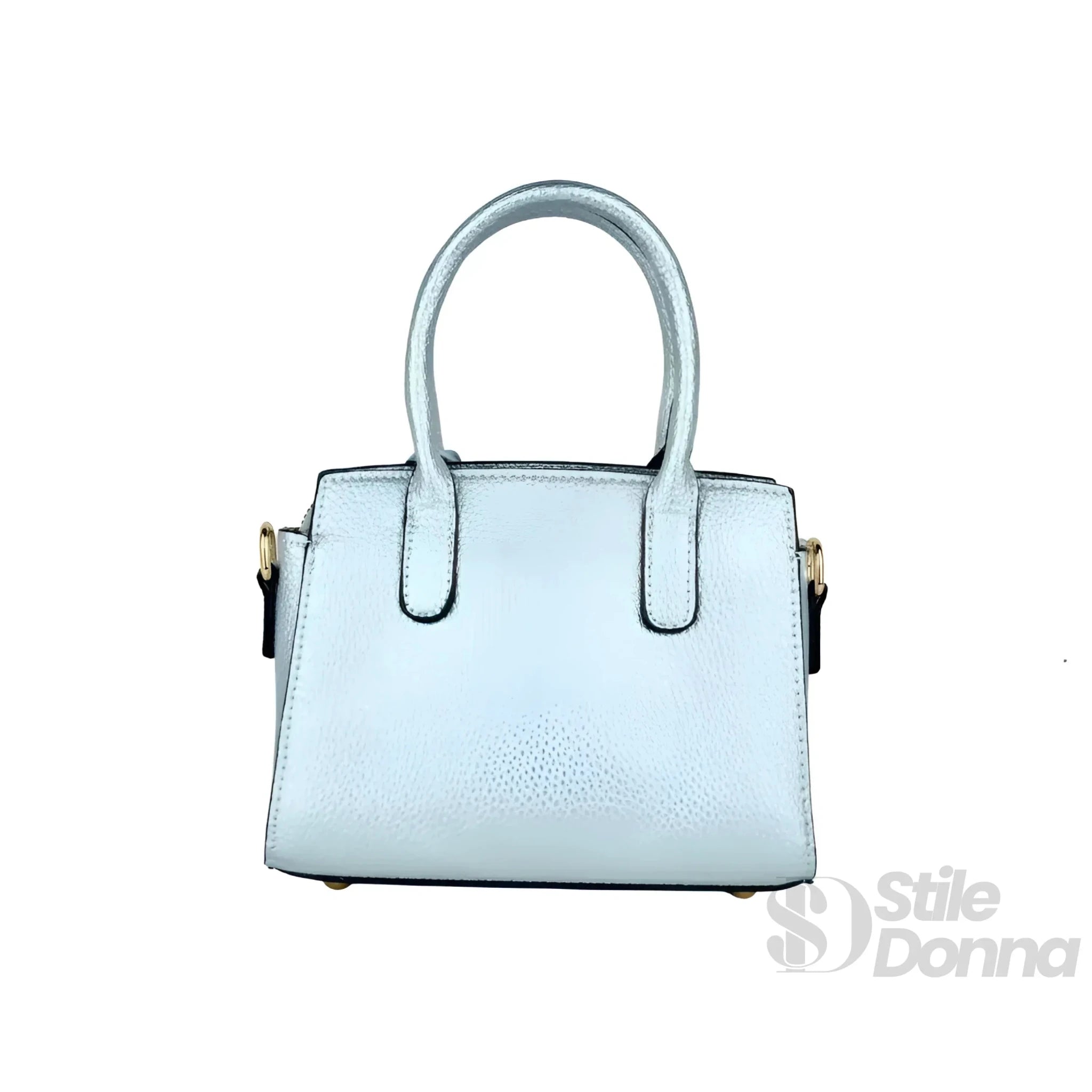 Mini Bag in Ecopelle con Tracolla Removibile e Finiture Oro - Stile Donna Bags