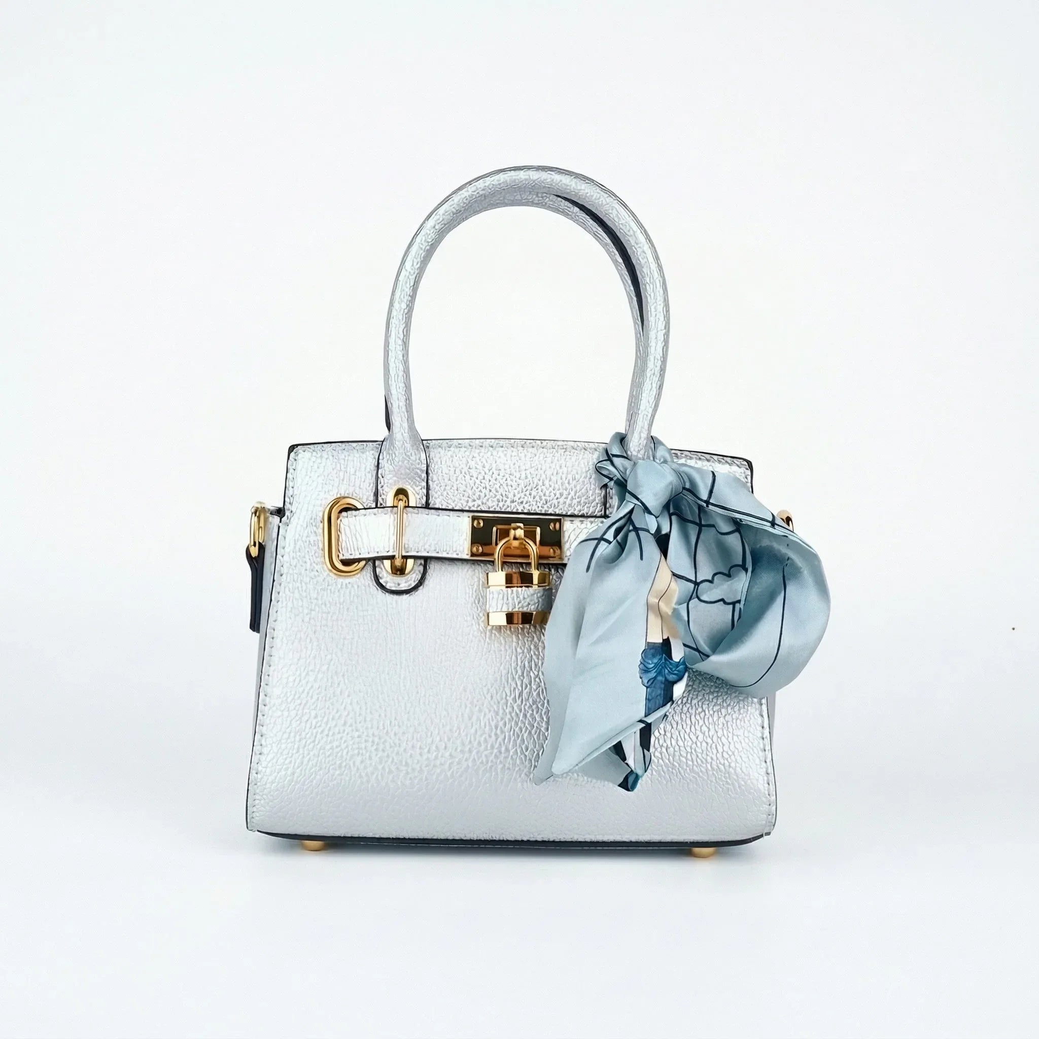 Mini Bag in Ecopelle con Tracolla Removibile e Finiture Oro - Stile Donna Bags