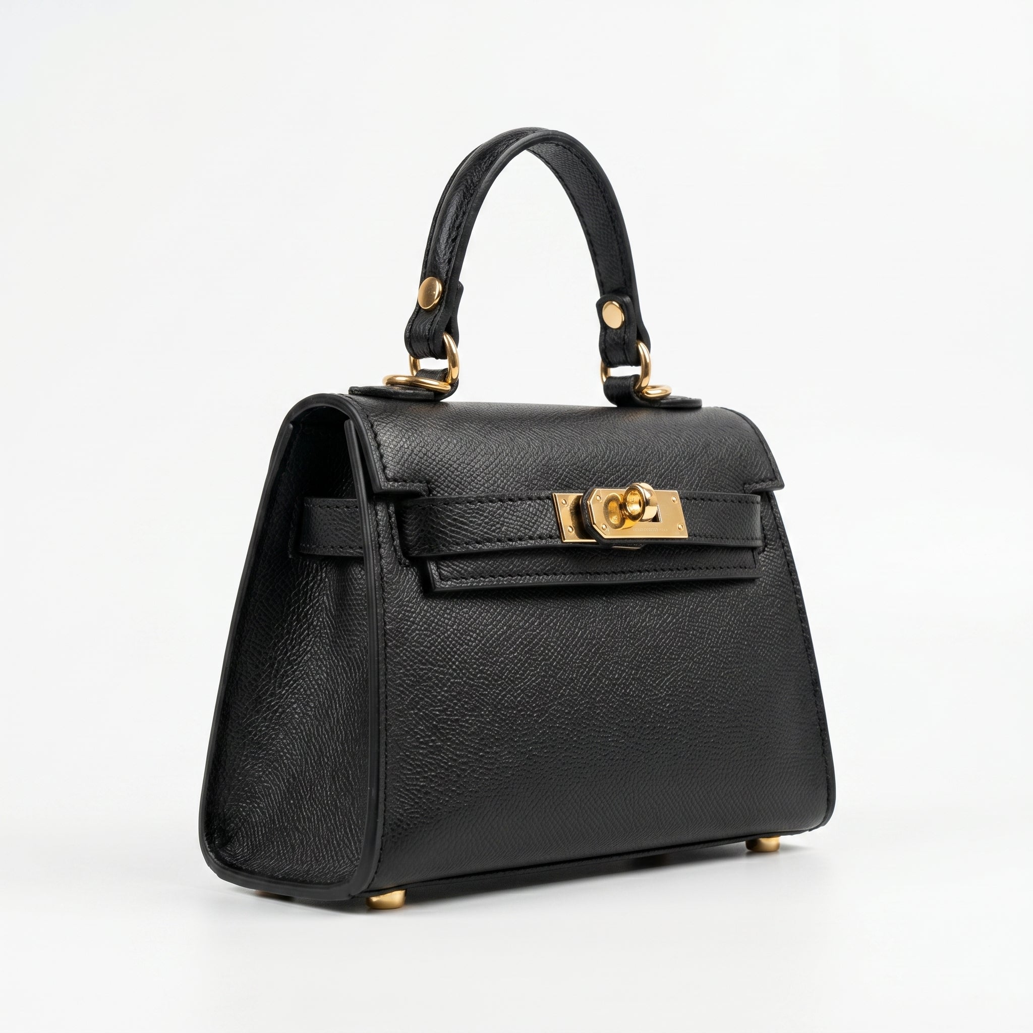 Mini Beky Borsa in Vera Pelle con Tracolla Regolabile e Chiusura Rotante - Stile Donna Bags