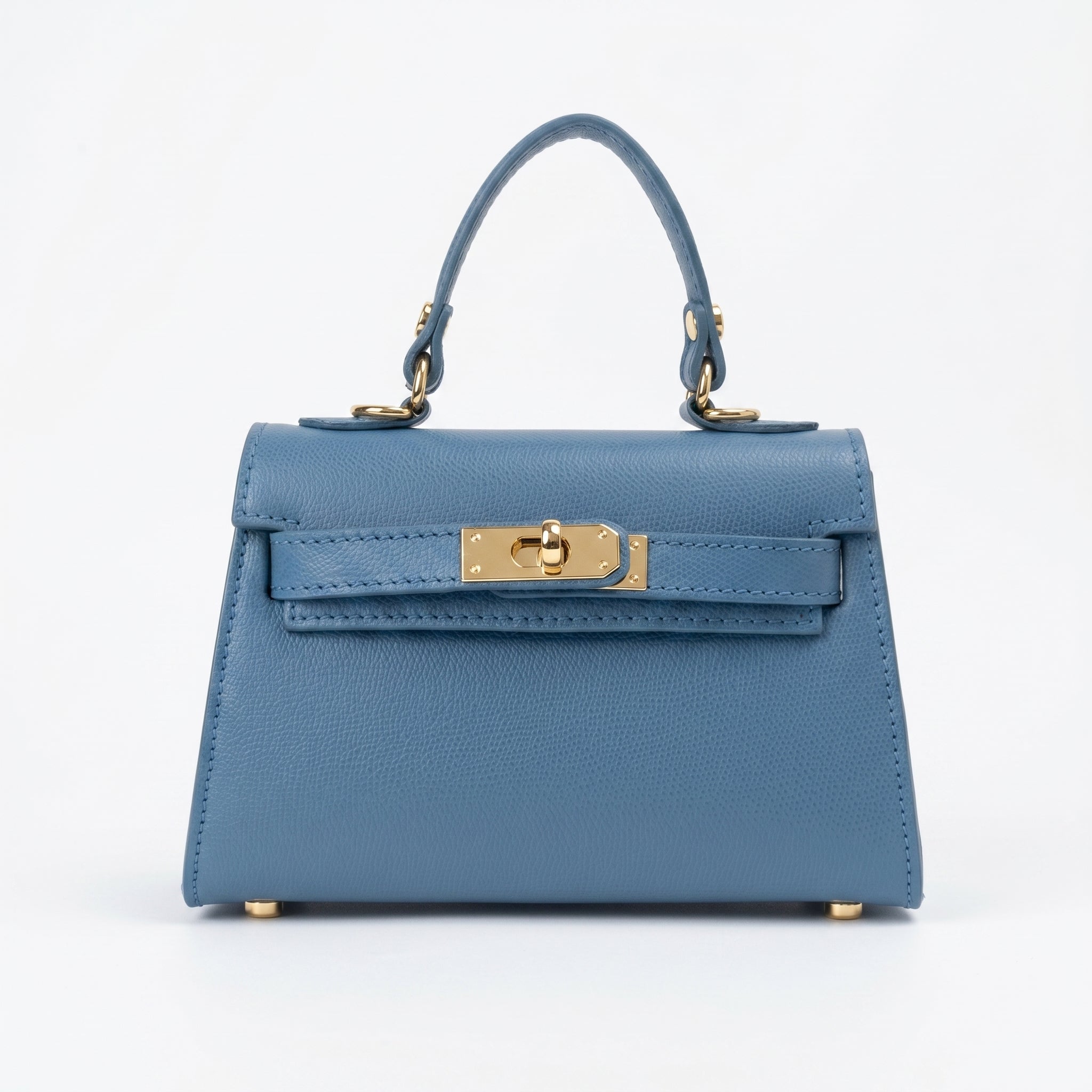 Mini Beky Borsa in Vera Pelle con Tracolla Regolabile e Chiusura Rotante - Stile Donna Bags