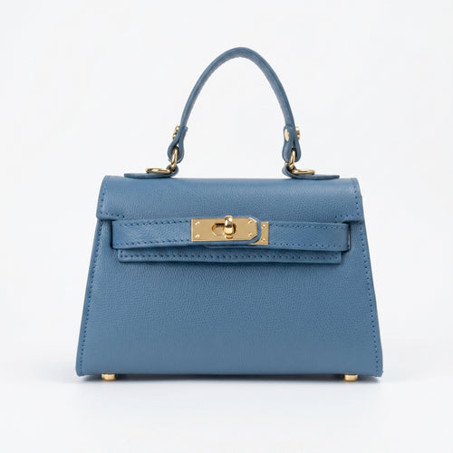 Mini Beky Borsa in Vera Pelle con Tracolla Regolabile e Chiusura Rotante - Stile Donna Bags