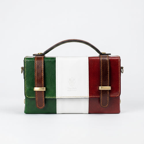 Mini Borsa Brick in Vera Pelle con Chiusura Magnetica Made in Italy - Stile Donna Bags