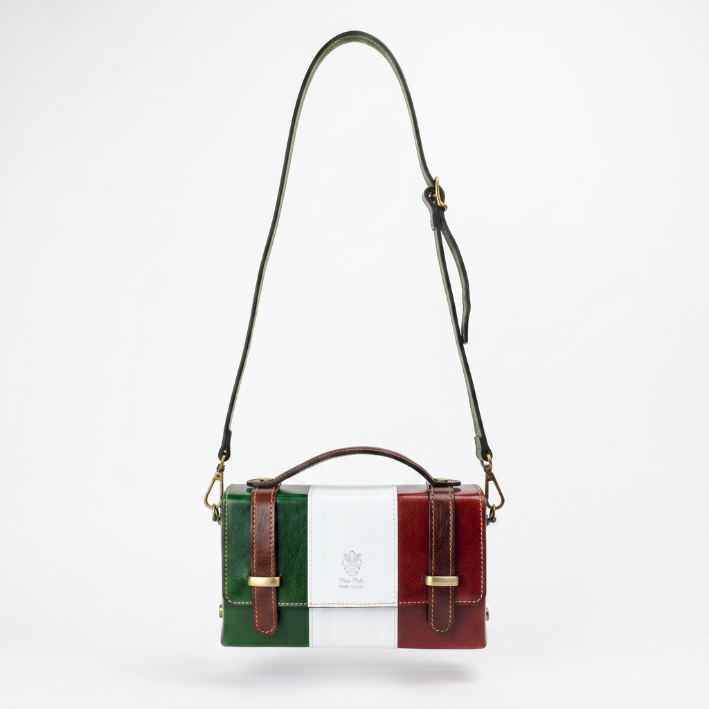 Mini Borsa Brick in Vera Pelle con Chiusura Magnetica Made in Italy - Stile Donna Bags