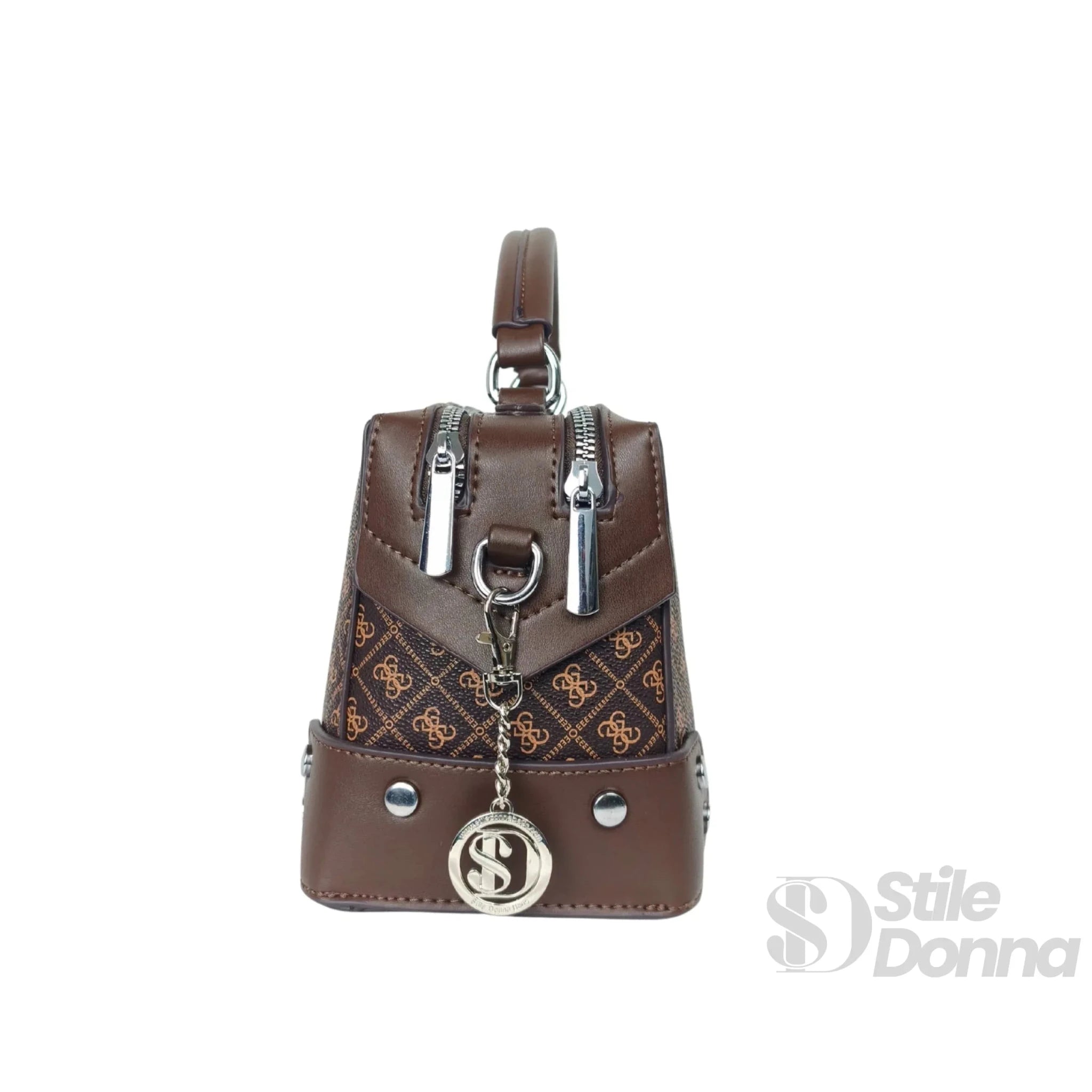 Mini Borsa da Medico in Ecopelle con Monogramma - Stile Donna Bags