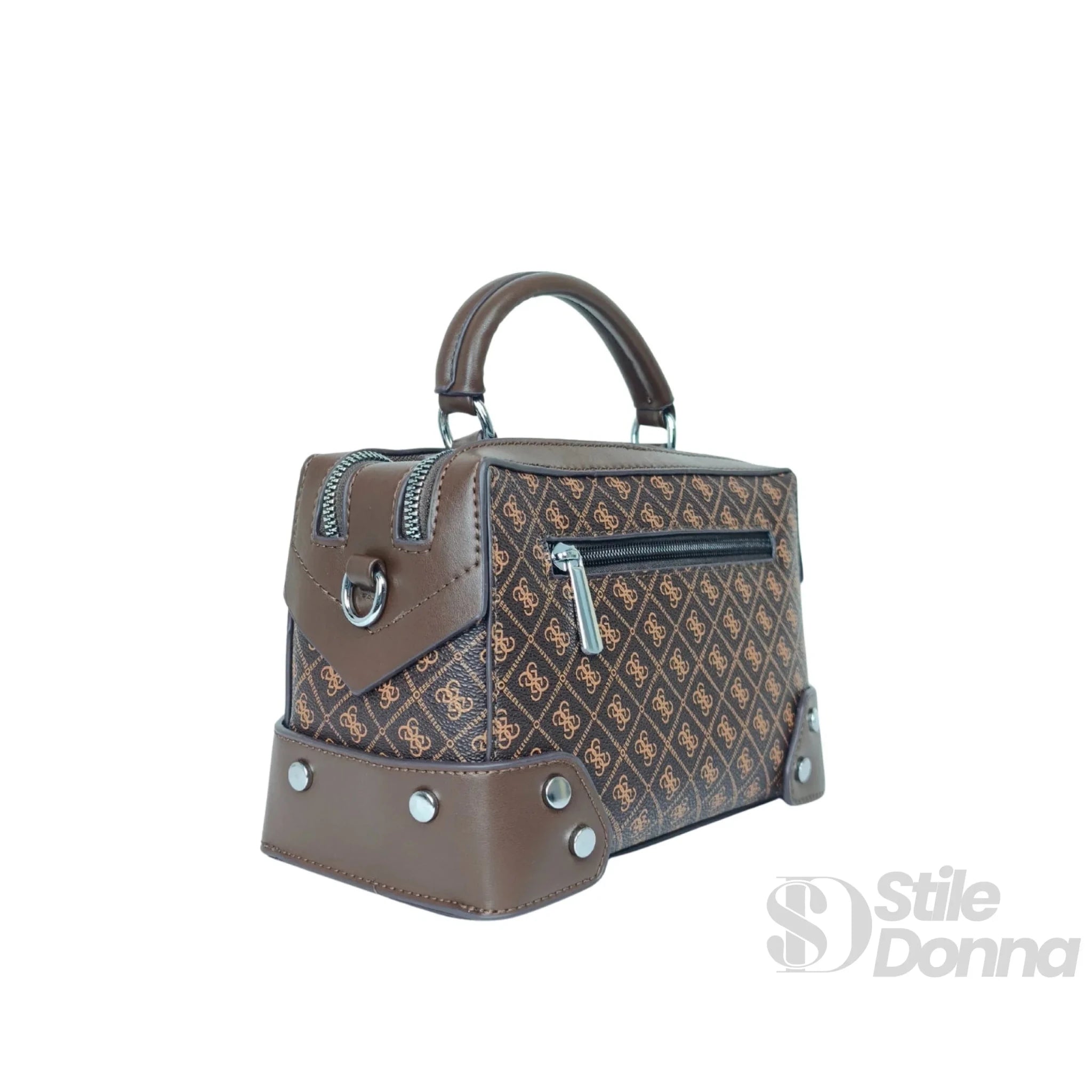 Mini Borsa da Medico in Ecopelle con Monogramma - Stile Donna Bags