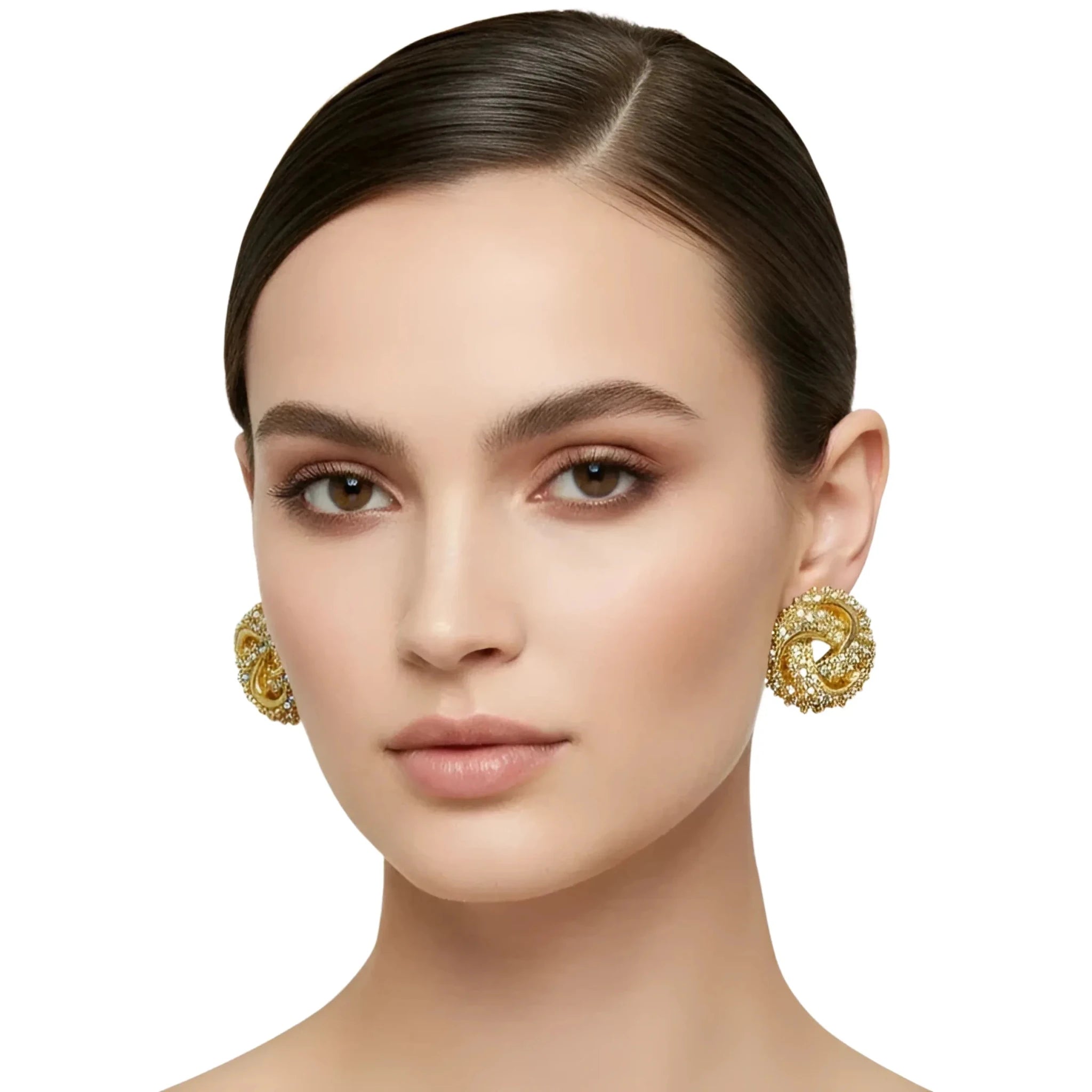 Orecchini Spilla Astratti Vintage in Oro e Argento - Stile Donna Bags