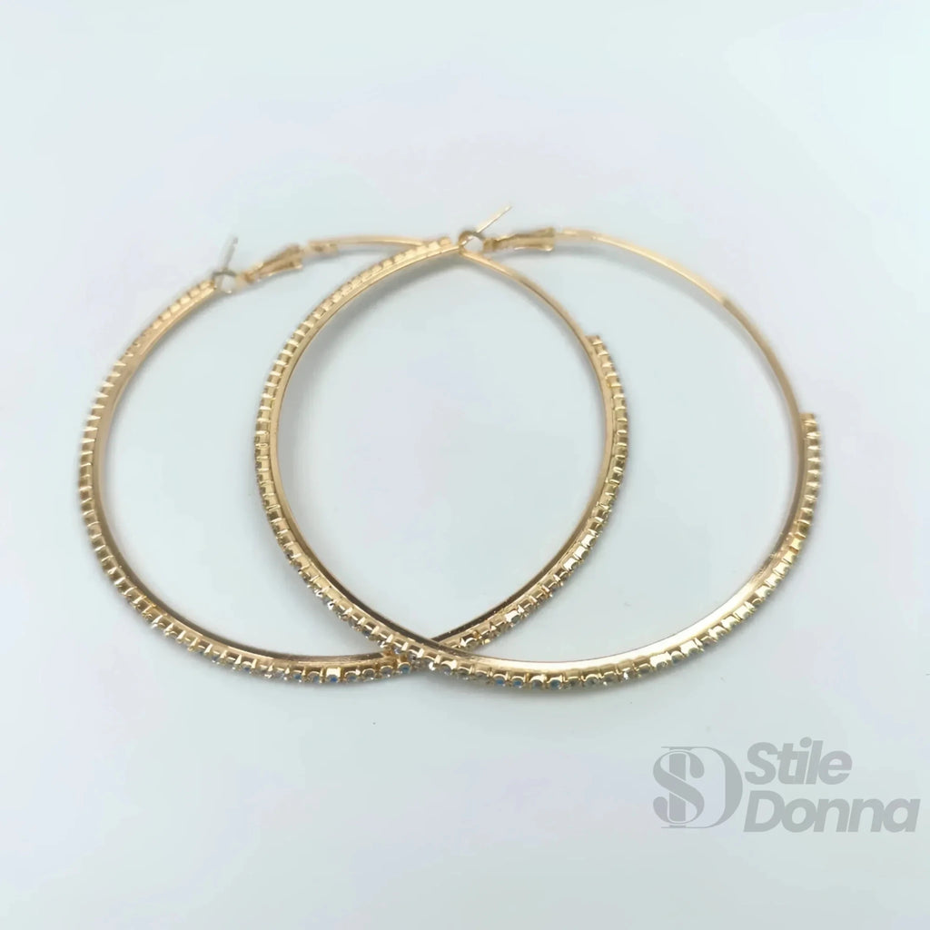 Orecchini a Cerchio Testurizzati in Oro e Argento di Lusso - Stile Donna Bags