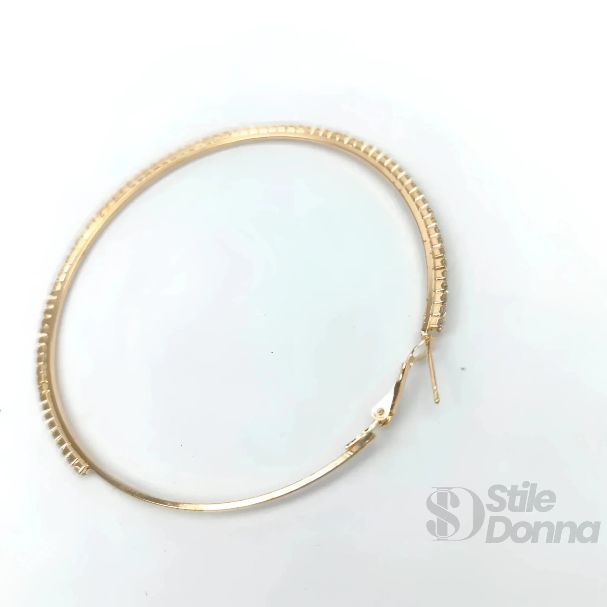 Orecchini a Cerchio Testurizzati in Oro e Argento di Lusso - Stile Donna Bags