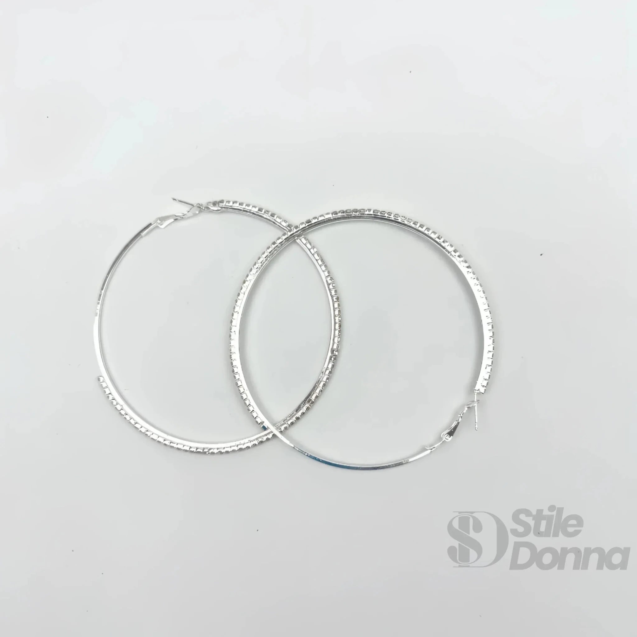 Orecchini a Cerchio Testurizzati in Oro e Argento di Lusso - Stile Donna Bags