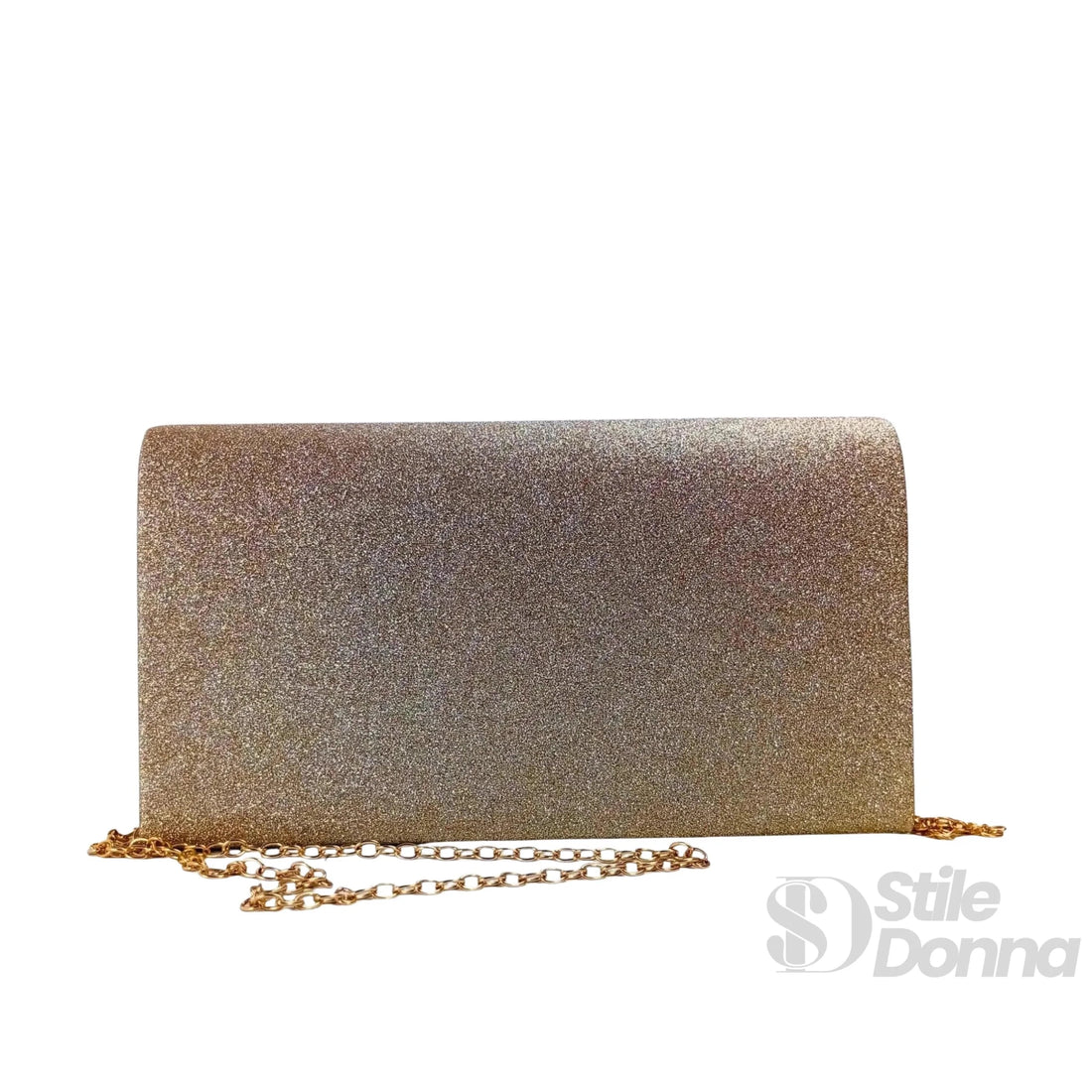 Stile Donna Bags - Pochette Busta con Strass Oro