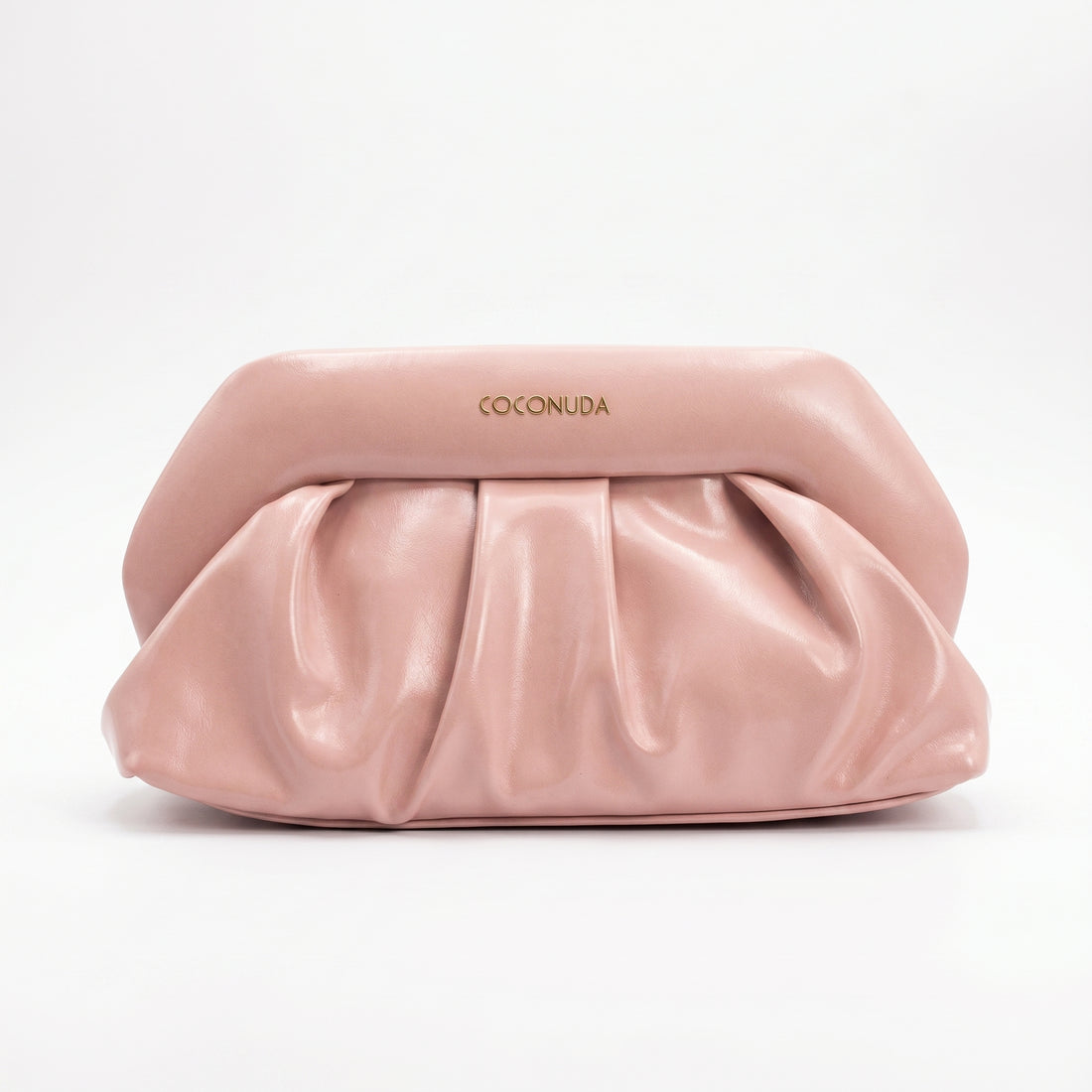 Coconuda drapéiert Pochette mat Clip-Verschloss