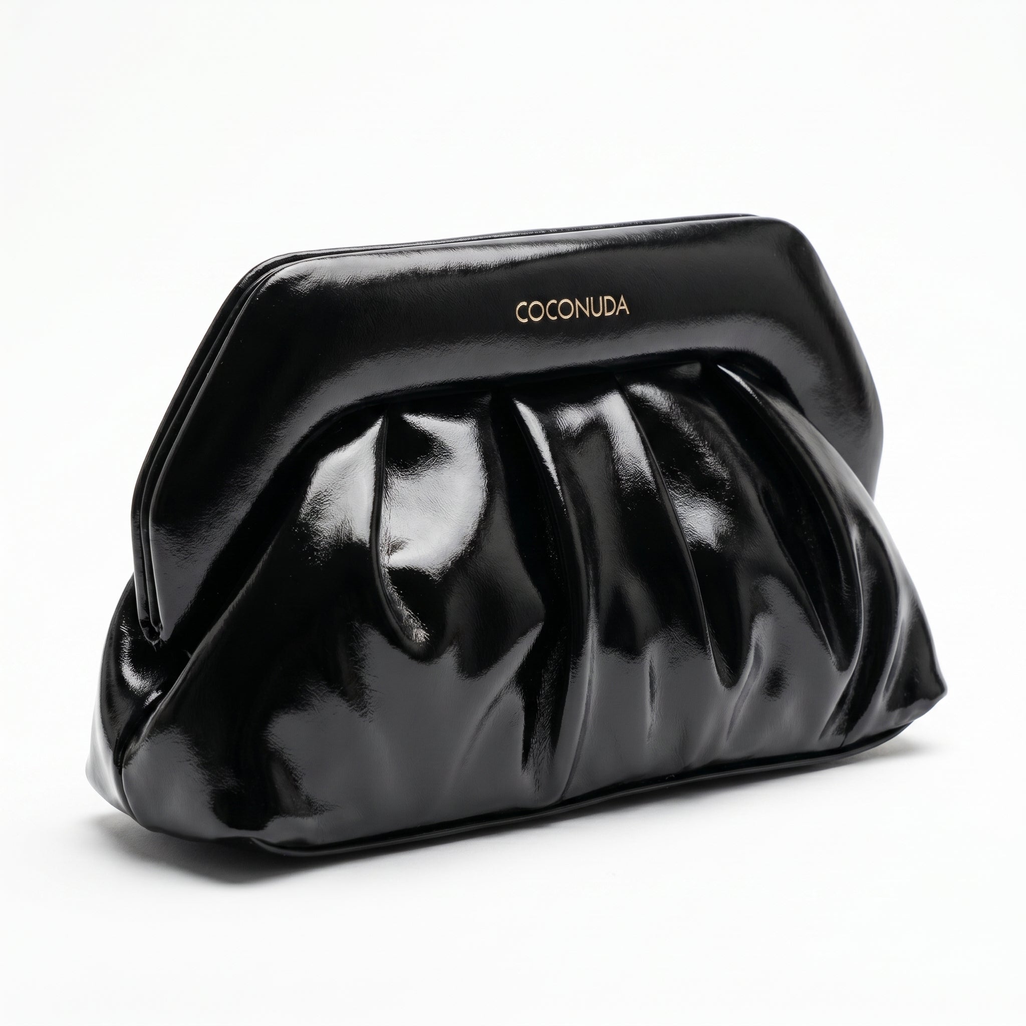 Coconuda Pochette Drappeggiata con Chiusura a Clip - Stile Donna Bags