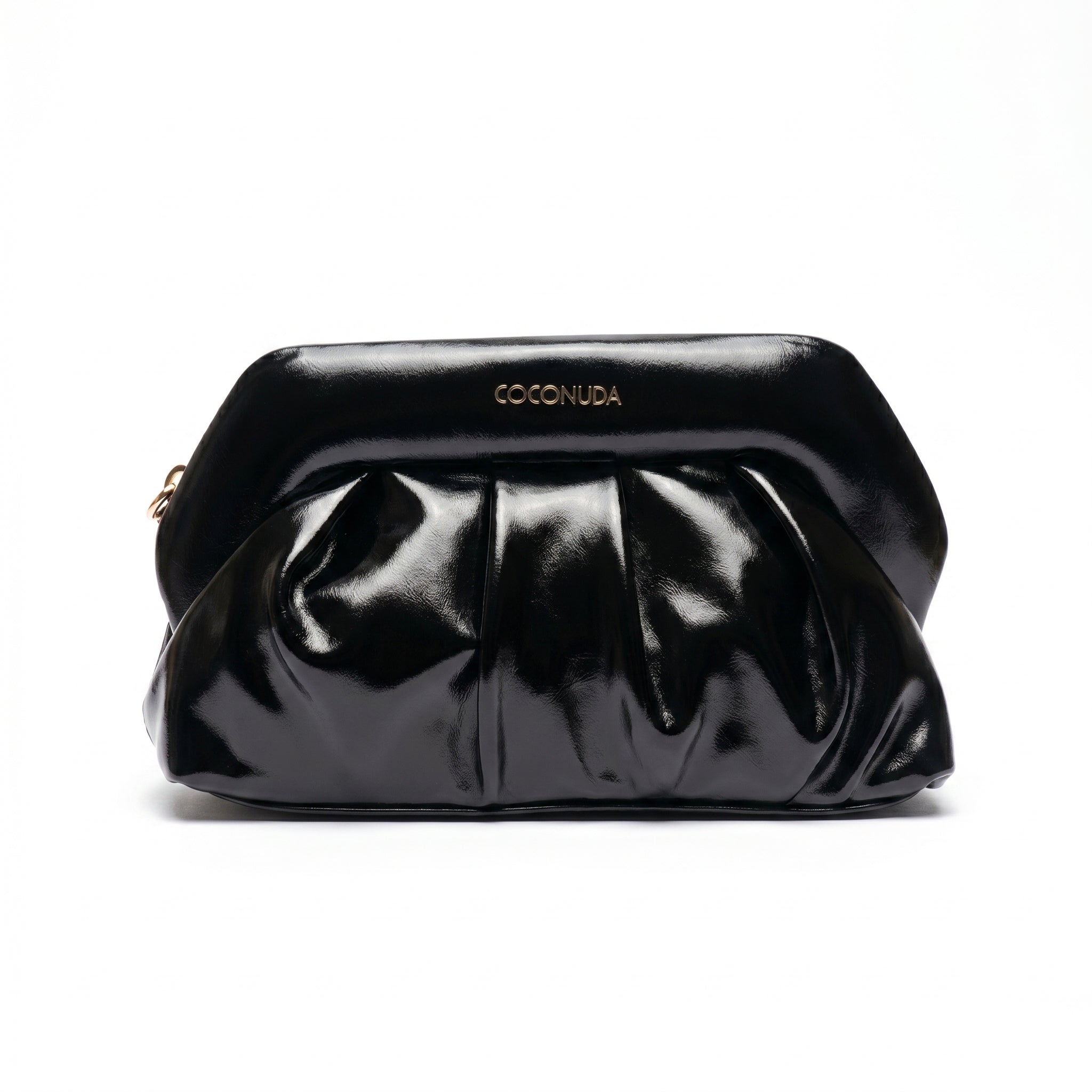 Coconuda Pochette Drappeggiata con Chiusura a Clip - Stile Donna Bags