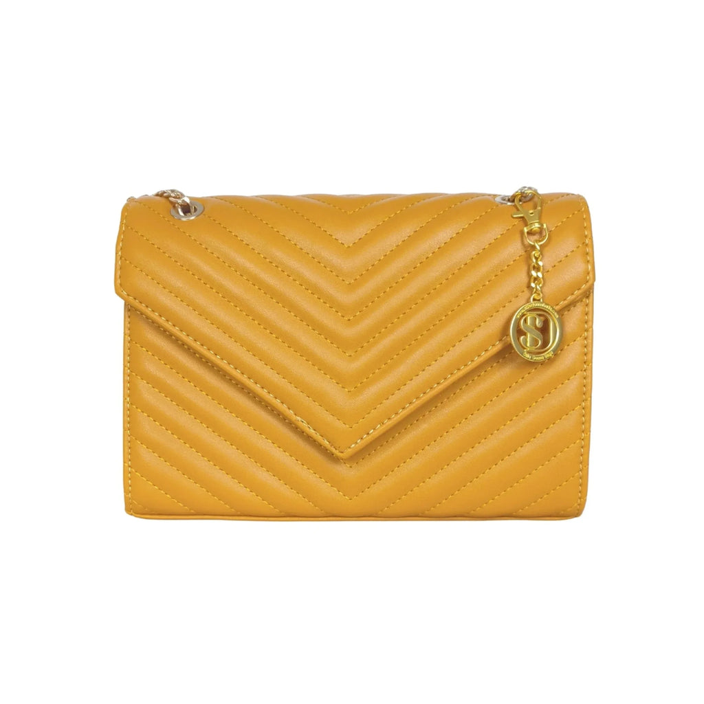 Pochette Giallo Senape con Tracolla a Catena - Stile Donna Bags