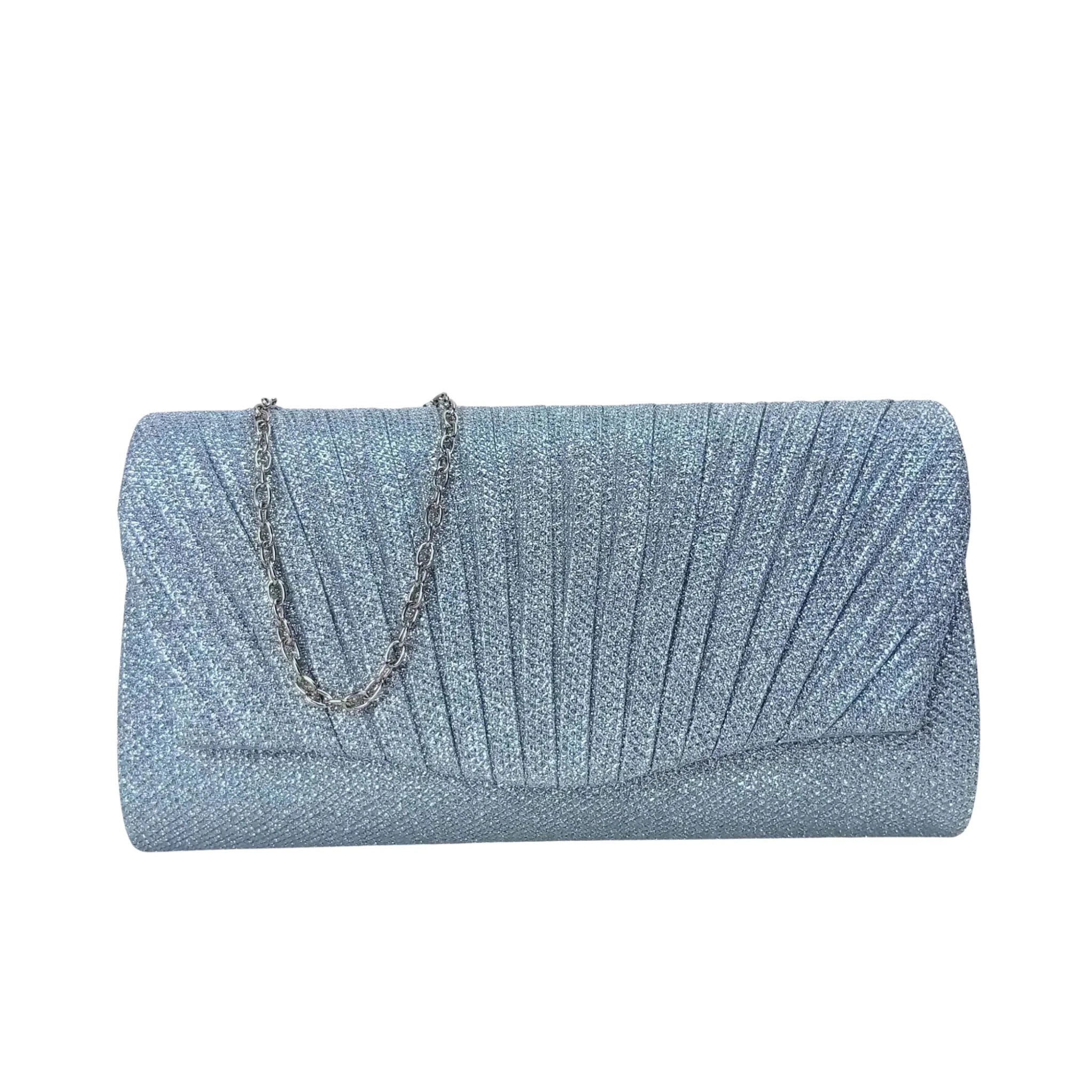 Pochette a Forma di Ventaglio con Strass Scintillanti - Stile Donna Bags