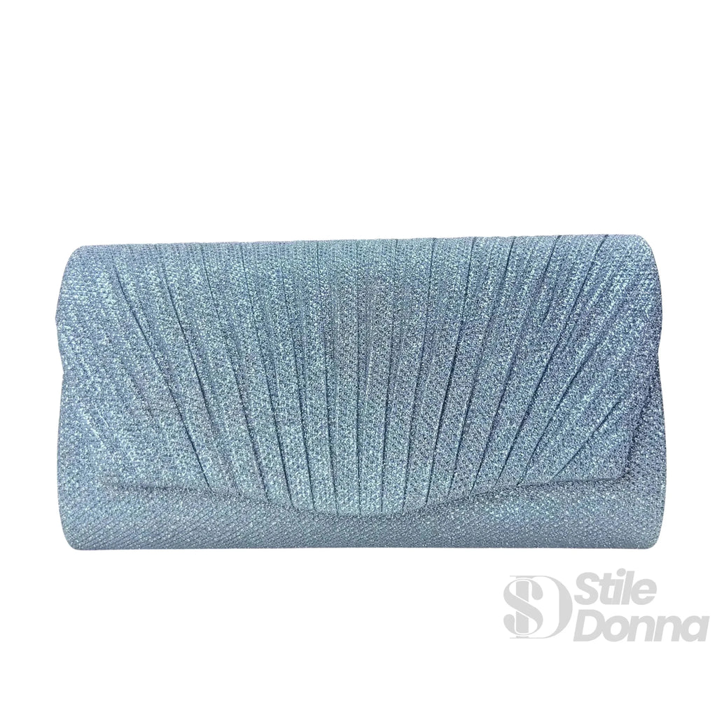 Pochette a Forma di Ventaglio con Strass Scintillanti - Stile Donna Bags