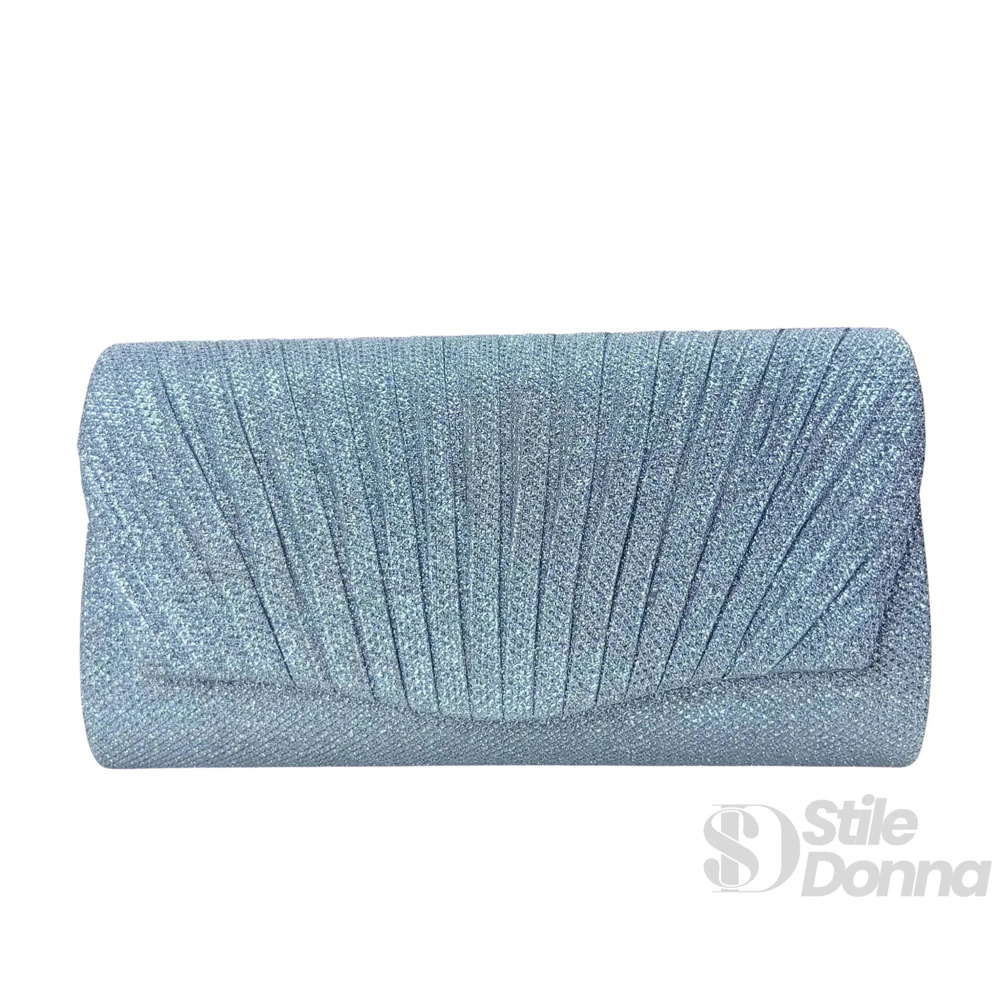 Pochette a Forma di Ventaglio con Strass Scintillanti - Stile Donna Bags
