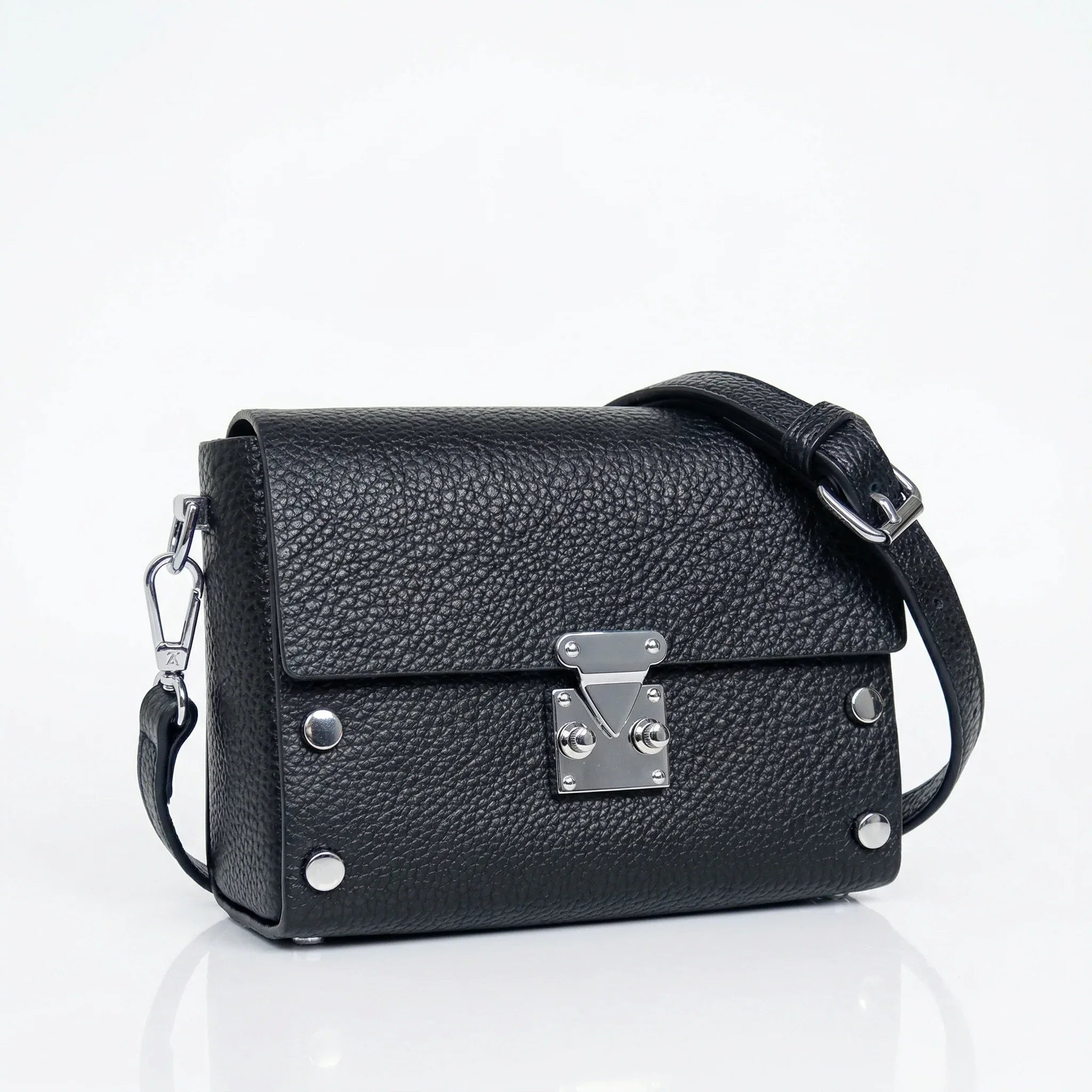 Pochette a Tracolla in Ecopelle con Finiture Argento - Stile Donna Bags