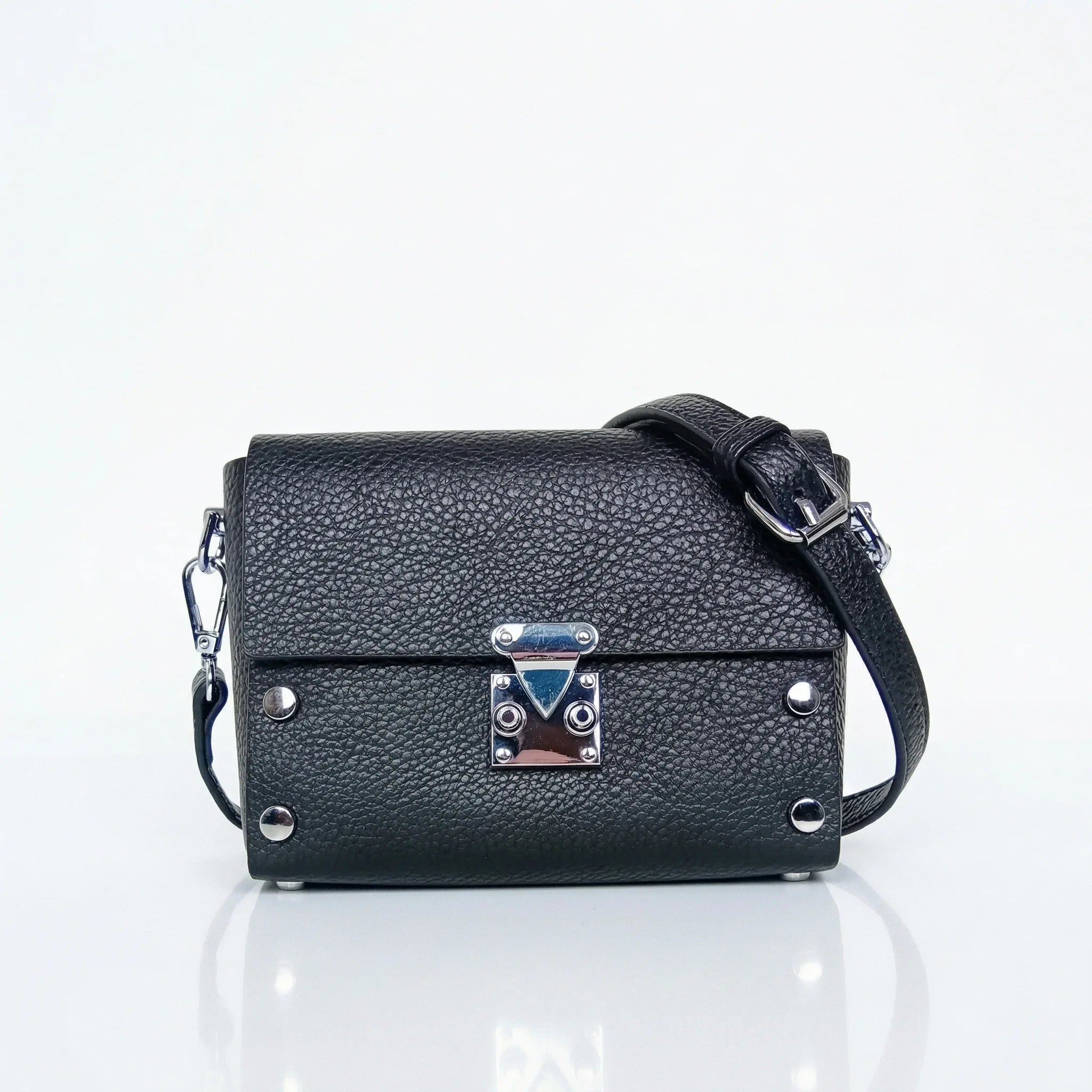 Pochette a Tracolla in Ecopelle con Finiture Argento - Stile Donna Bags