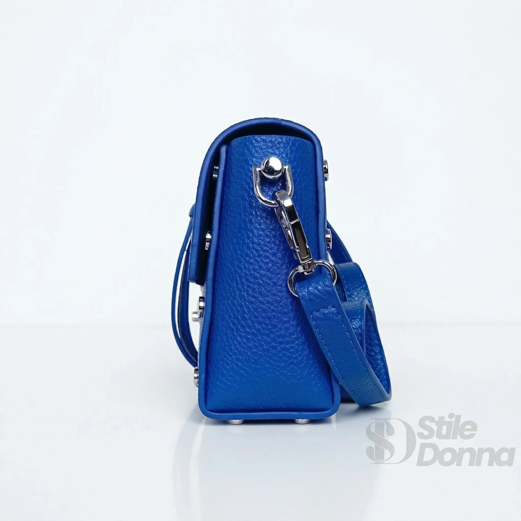 Pochette a Tracolla in Ecopelle con Finiture Argento - Stile Donna Bags