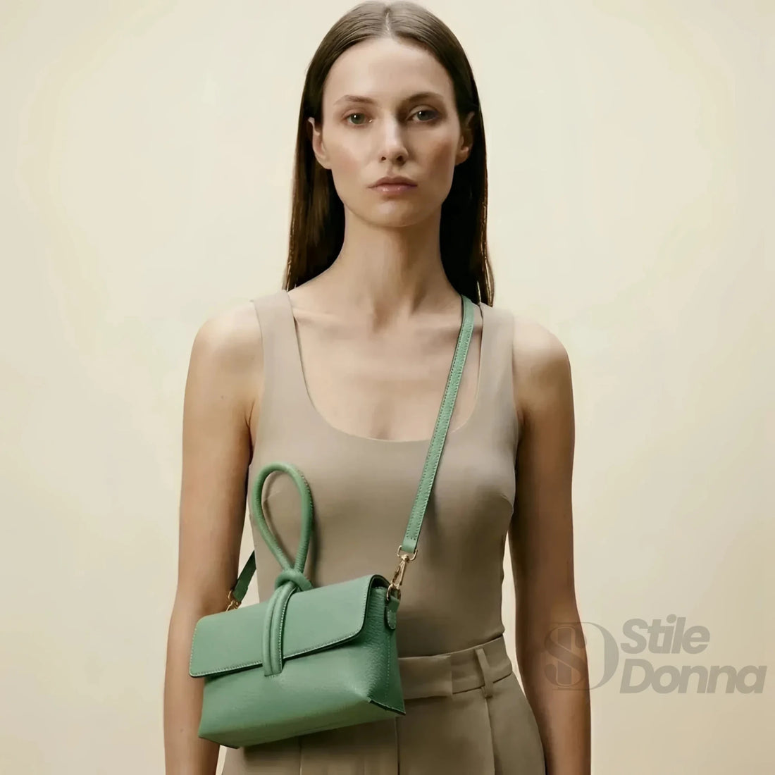 Stile Donna Bags - Mintzelena torbica s patentnim zatvaračem