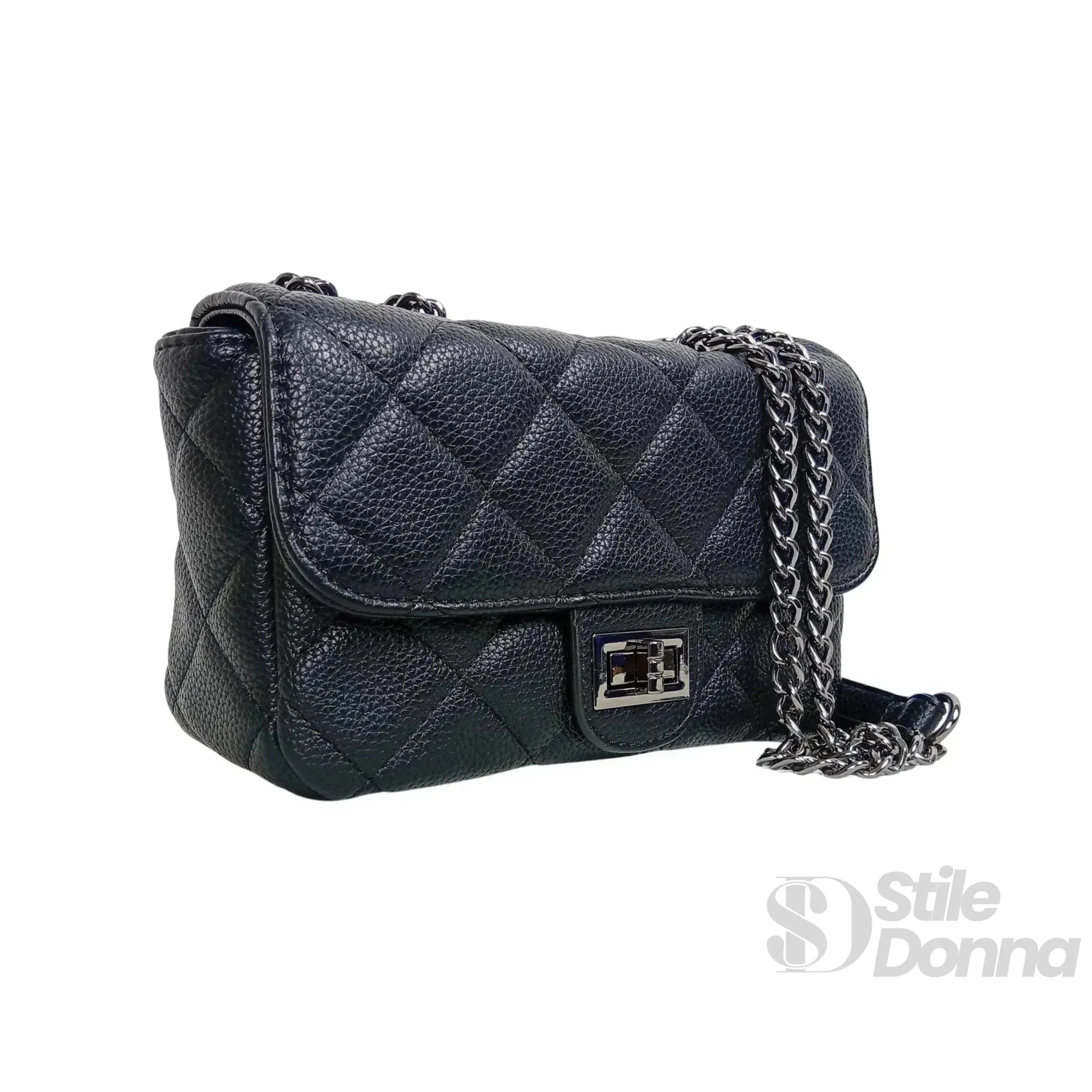 Pouch Clutch in Ecopelle con Catena Argento per Look Elegante - Stile Donna Bags