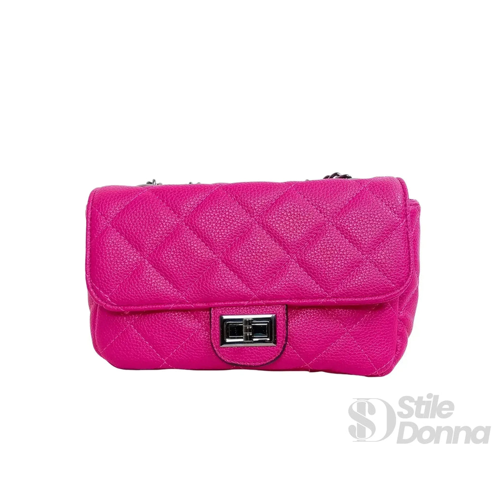 Pouch Clutch in Ecopelle con Catena Argento per Look Elegante - Stile Donna Bags
