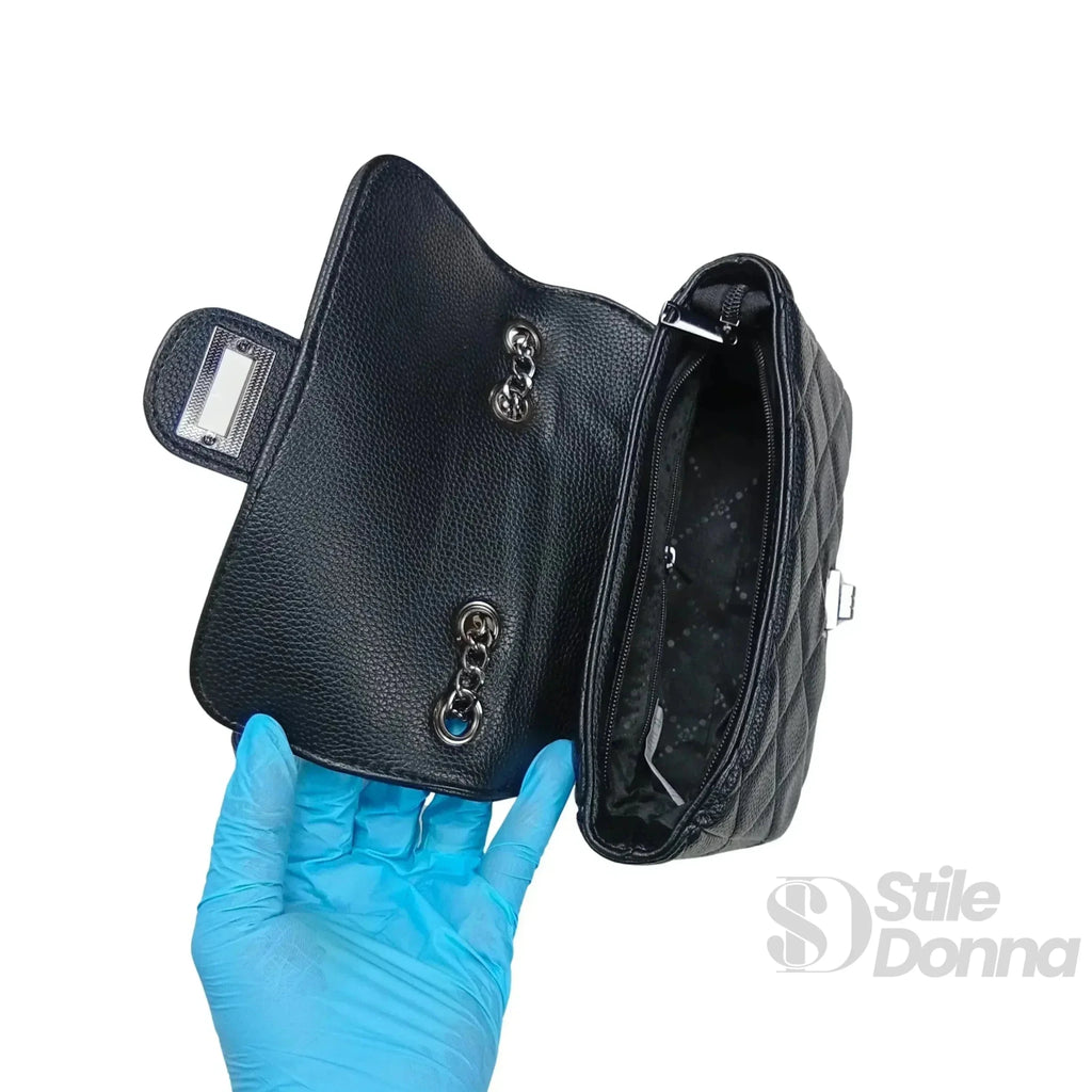 Pouch Clutch in Ecopelle con Catena Argento per Look Elegante - Stile Donna Bags